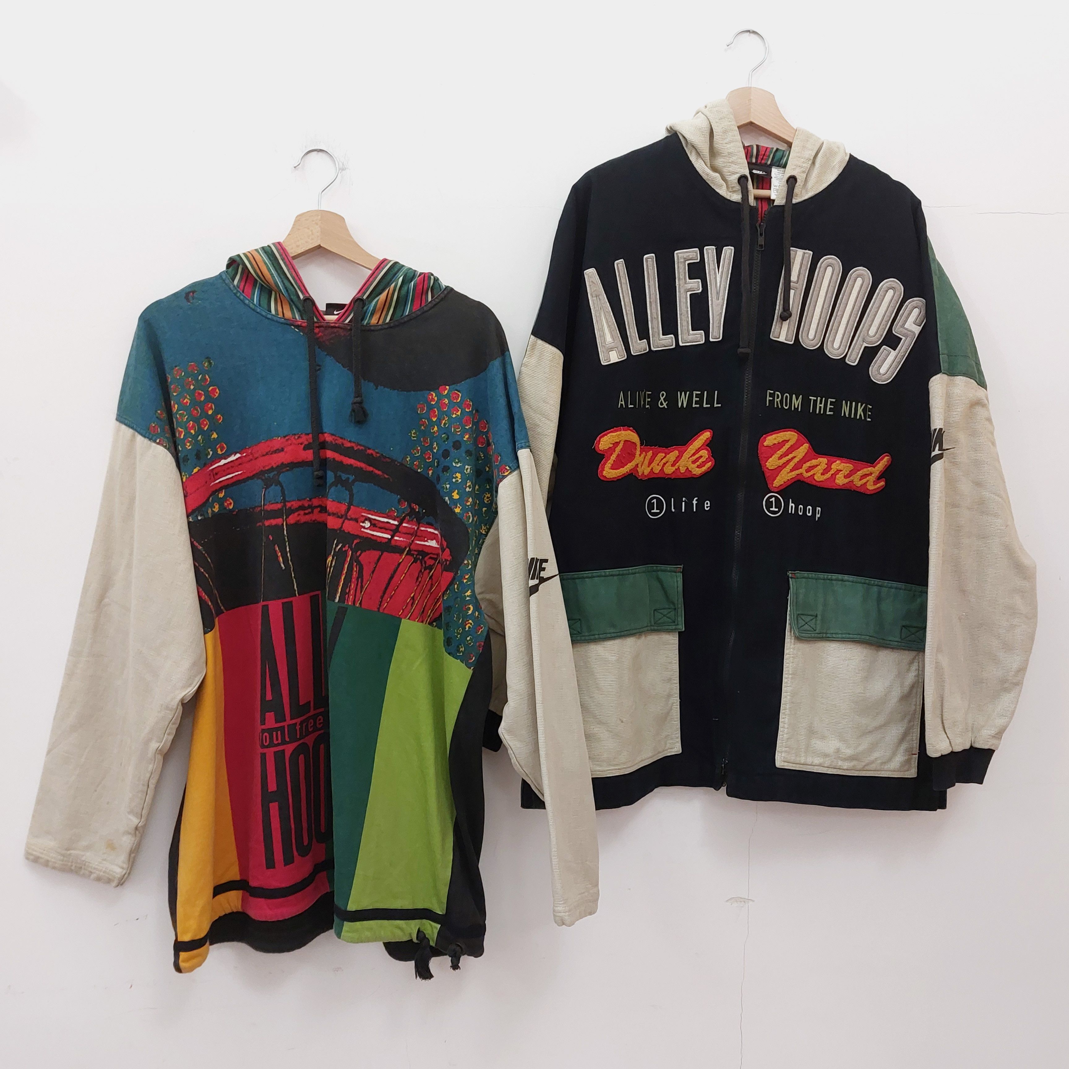 Nike Nike Alley Hoops Dunk Yard vintage 90s set XL jacket hoodie Size US XL / EU 56 / 4 - 1 Thumbnail