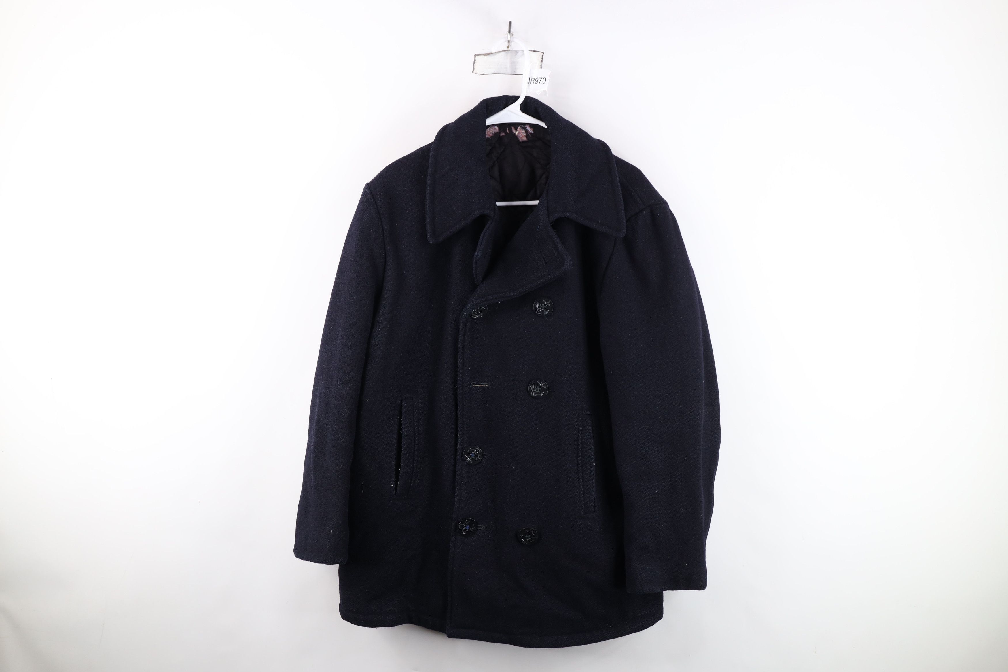 Vintage Vintage 50s 60s Streetwear CPO Naval Navy Peacoat Jacket USA Size US XXL / EU 58 / 5 - 1 Thumbnail