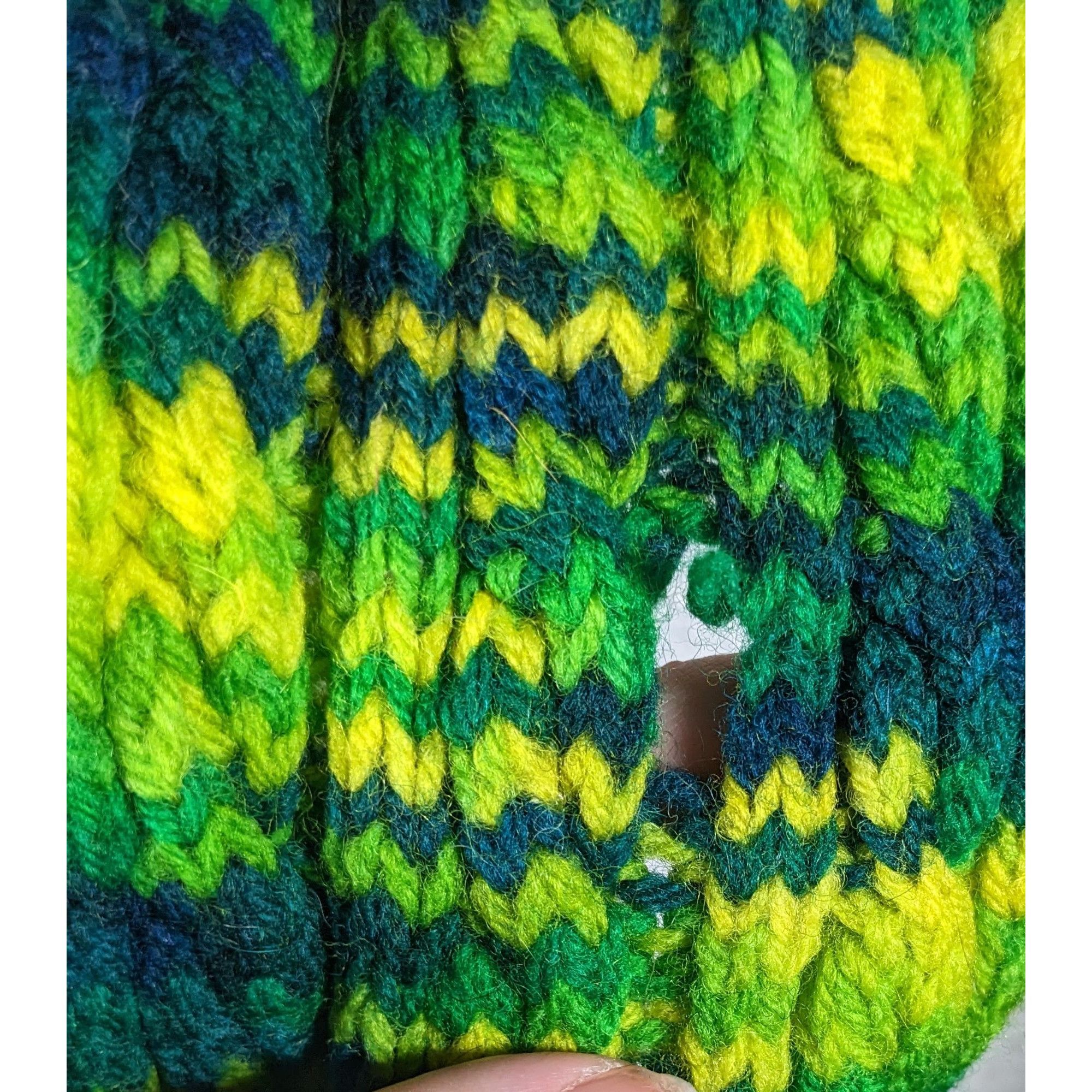 Handmade Handmade Cybergoth Dragon Blue Yellow And Neon Green Scarf Size ONE SIZE - 4 Thumbnail