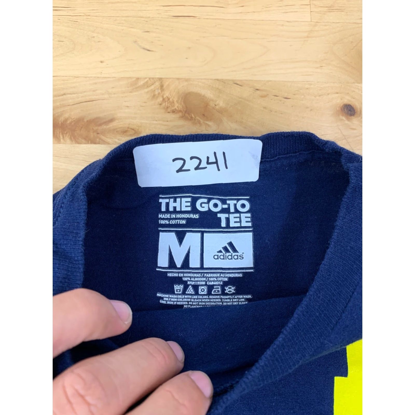 Adidas Michigan Wolverines T-Shirt Adidas Go-To Tee Short Sleeve Mens M Blue Cotton Crew Neck Shirt Sports College Nike? Wait; Nike not in original. Ignore. Size US L / EU 52-54 / 3 - 3 Thumbnail