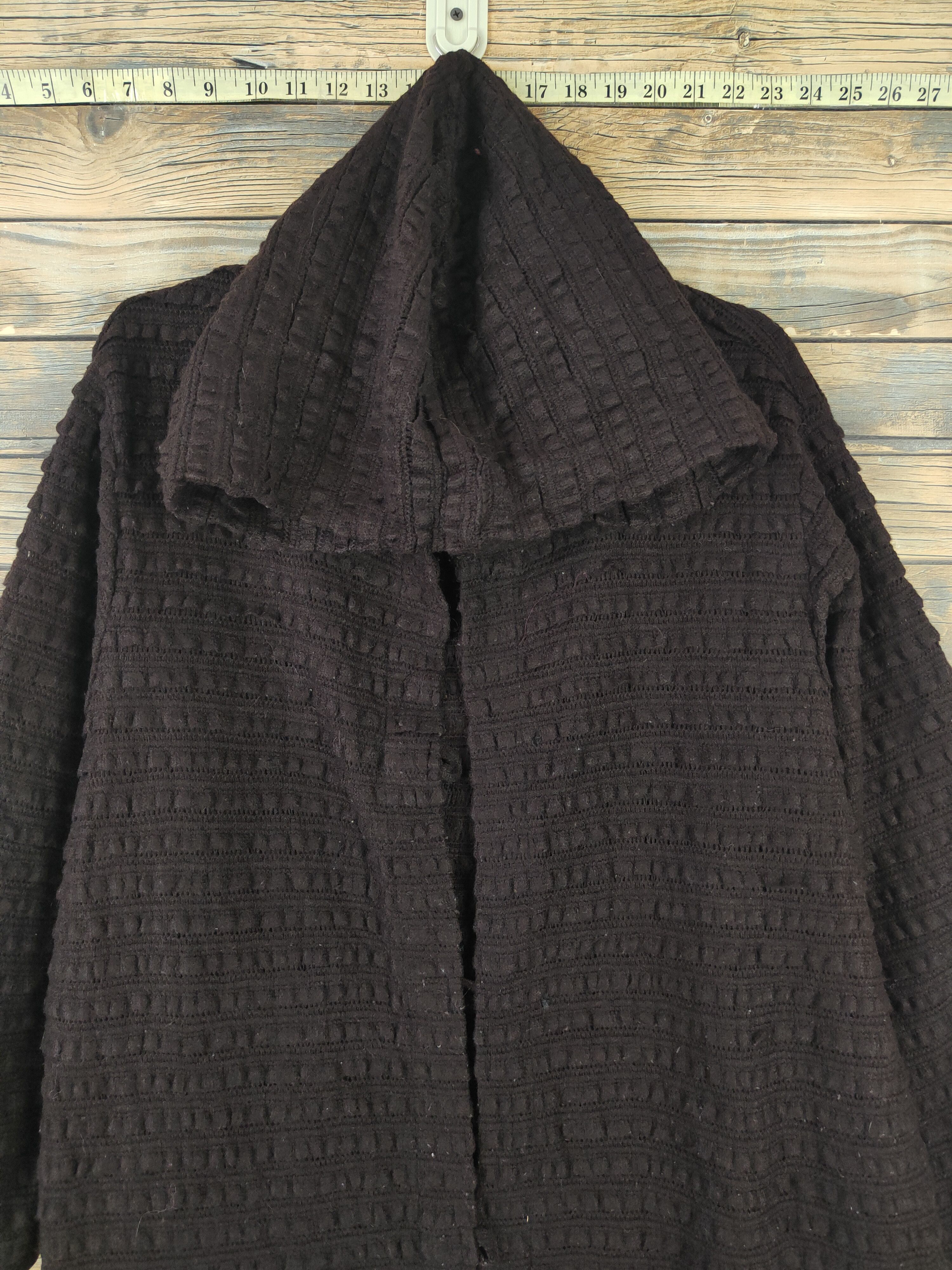 Vintage Japanese Brand Brown Hoodie Knitwear Long Cardigan #W2128 Size US L / EU 52-54 / 3 - 2 Thumbnail