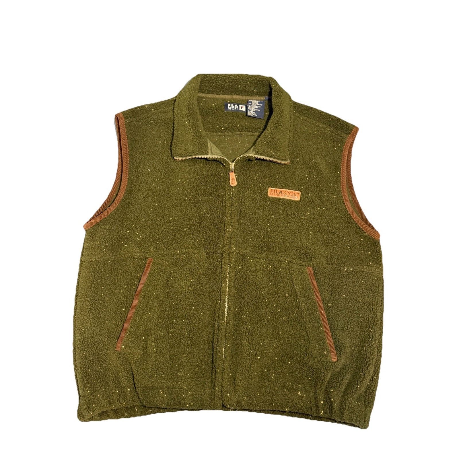 Fila Vintage Fila Sport Spotted Hunting Style Vest Brown Trim Size US L / EU 52-54 / 3 - 1 Thumbnail