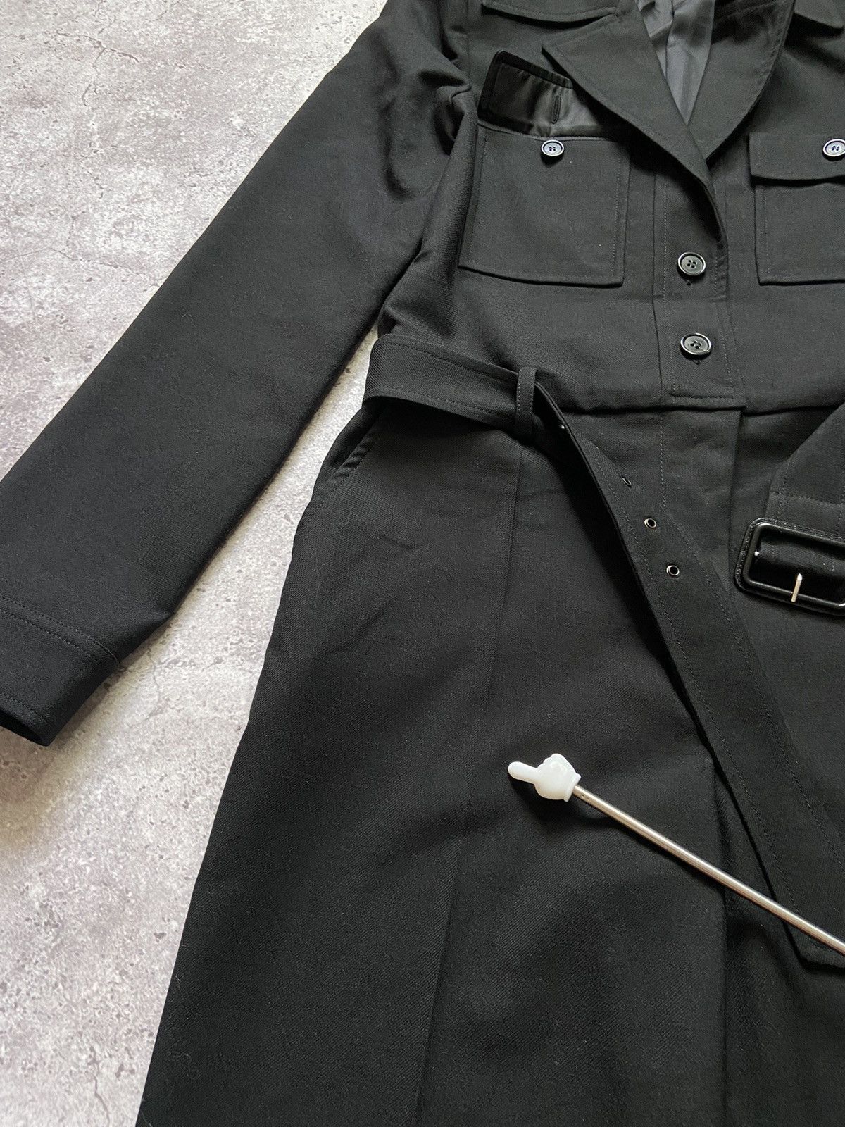 Saint Laurent Paris Saint Laurent Belted Jumpsuit Black Wool Size 30" / US 8 / IT 44 - 14 Thumbnail