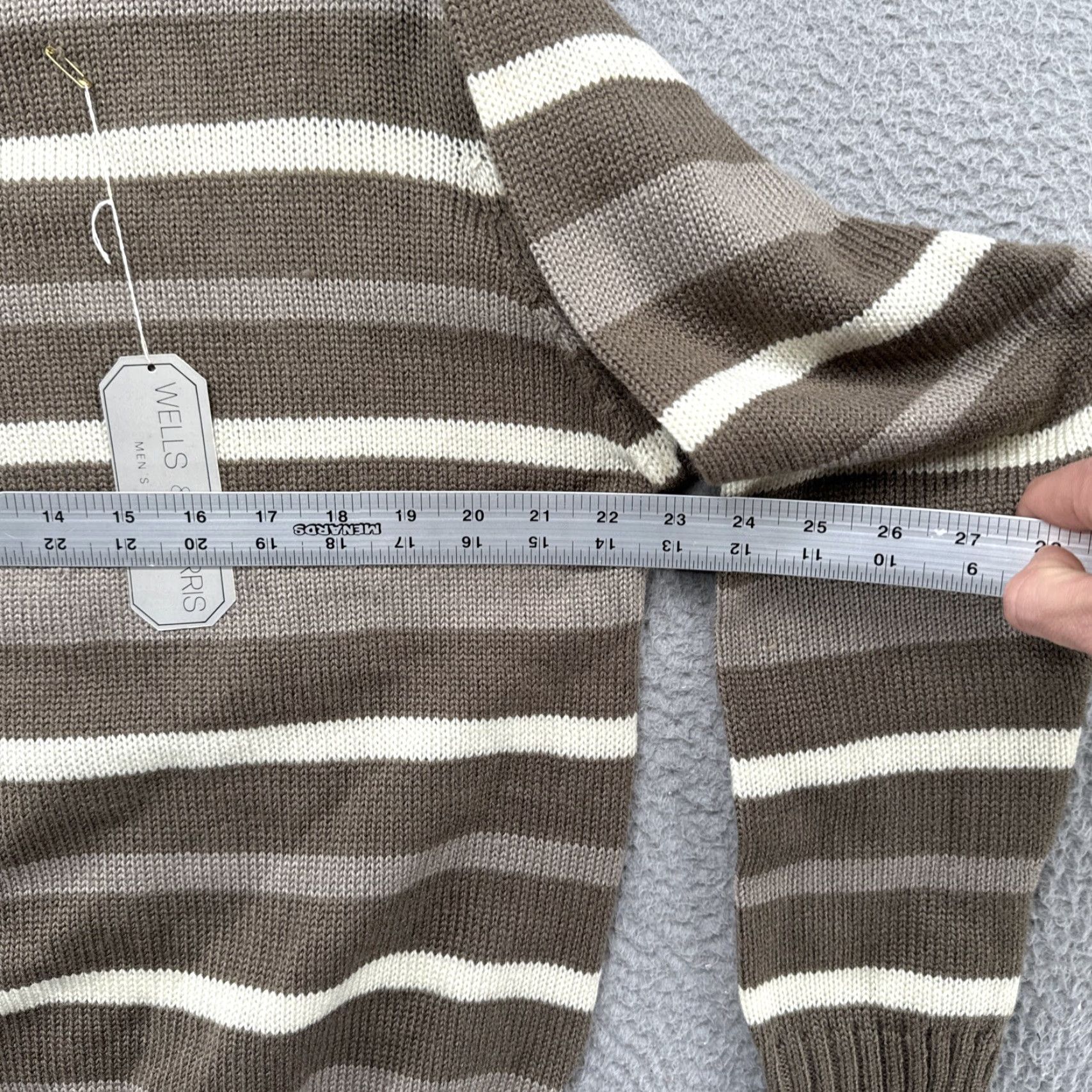 Vintage Vintage Wells & Morris Men's XL Striped Knit Pullover Sweater User: Vintage Wells & Morris Men's XL Striped Knit Pullover Sweater Size US XL / EU 56 / 4 - 4 Thumbnail