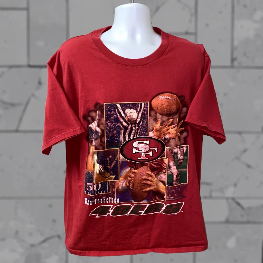 Lee Lee Sport T-Shirt Mens Red Short Sleeve SF 49ers XL USA Regular Cotton Sports Shirt Size US XL / EU 56 / 4 - 1 Thumbnail