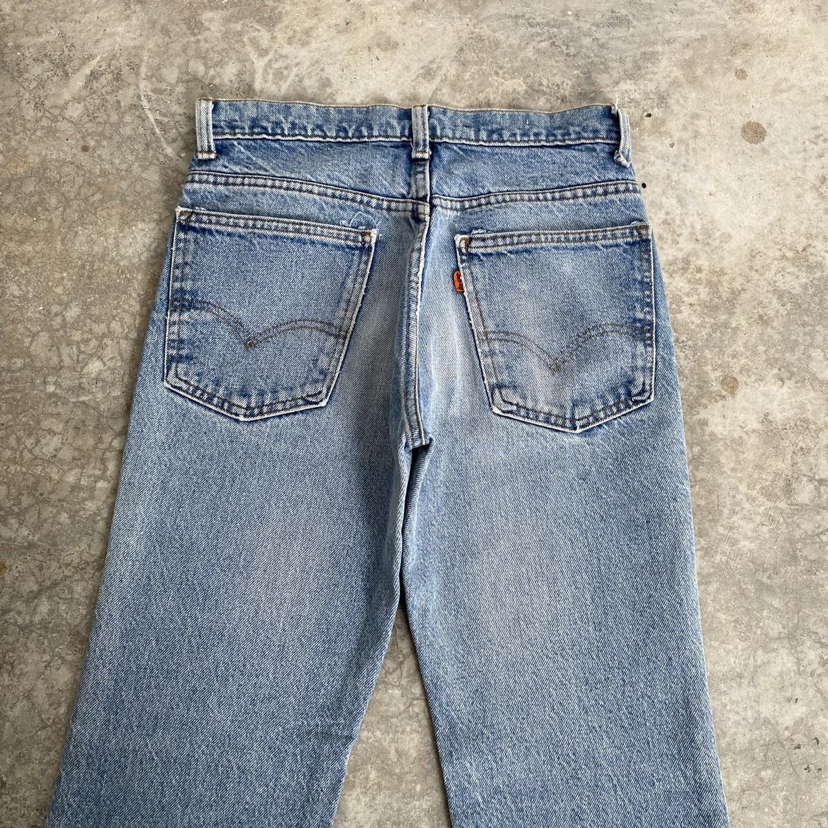 Vintage 70’s Levis 517 Faded Blue Distressed Flared Jeans
