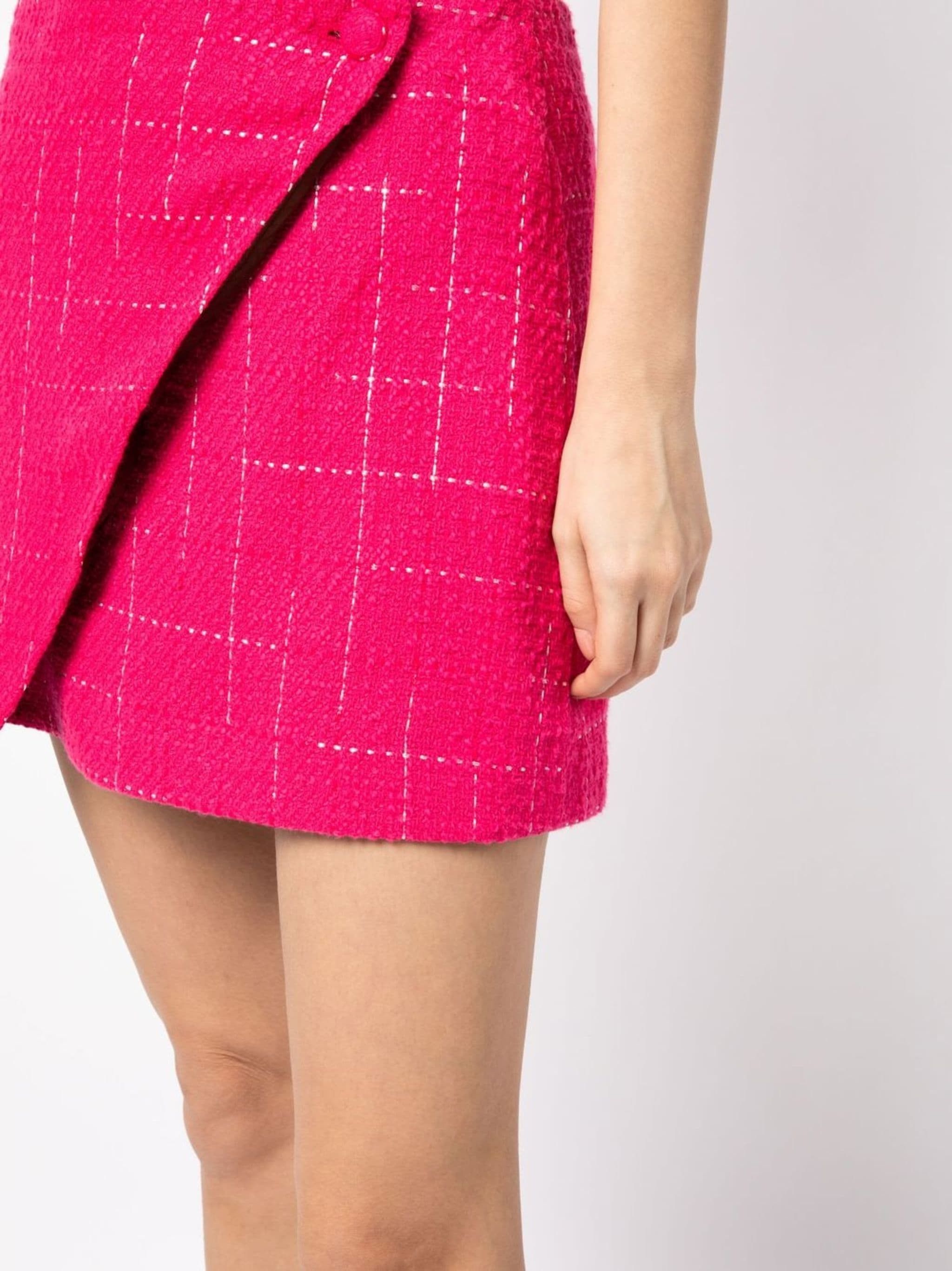 Saks Potts o1s22i1n0924 Clara Boucle Mini Skirt in Fuchsia Size 28" / US 6 / IT 42 - 5 Thumbnail