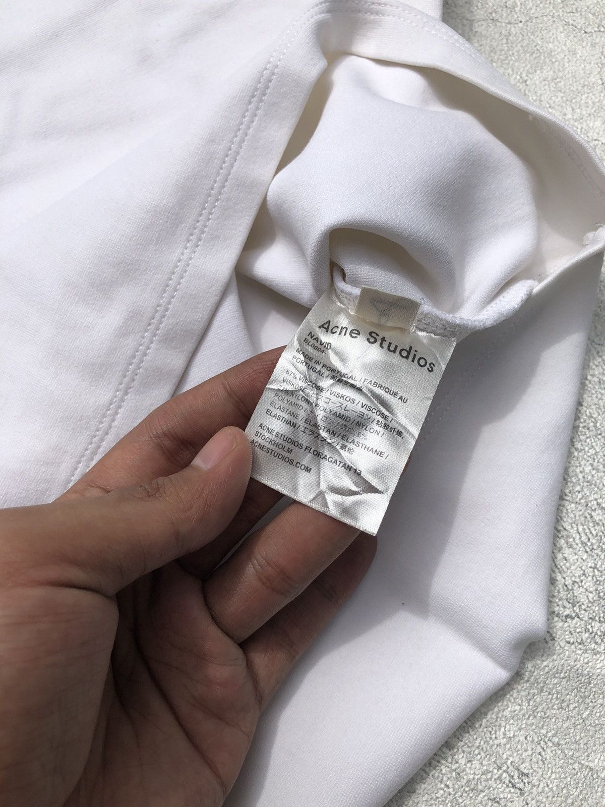 Acne Studios Acne Studios Neck Logo Navid T-Shirt White Size US XS / EU 42 / 0 - 6 Thumbnail