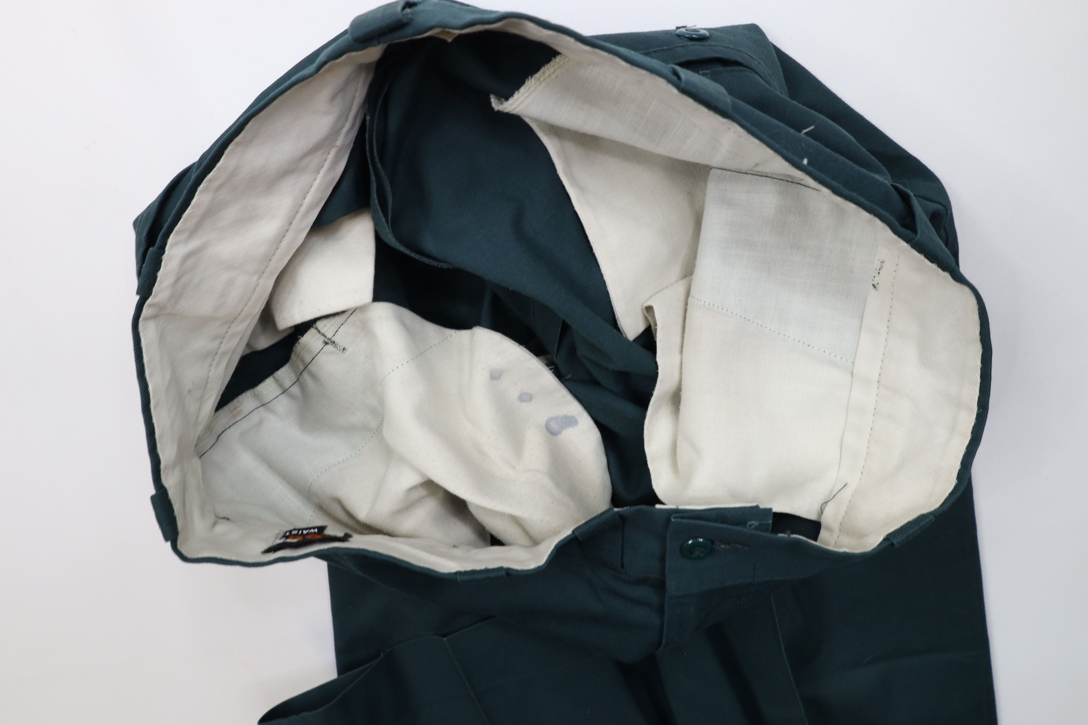 Lee Vintage 70s Lee Wide Leg Workwear Mechanic Pants Green USA Size US 34 / EU 50 - 9 Thumbnail