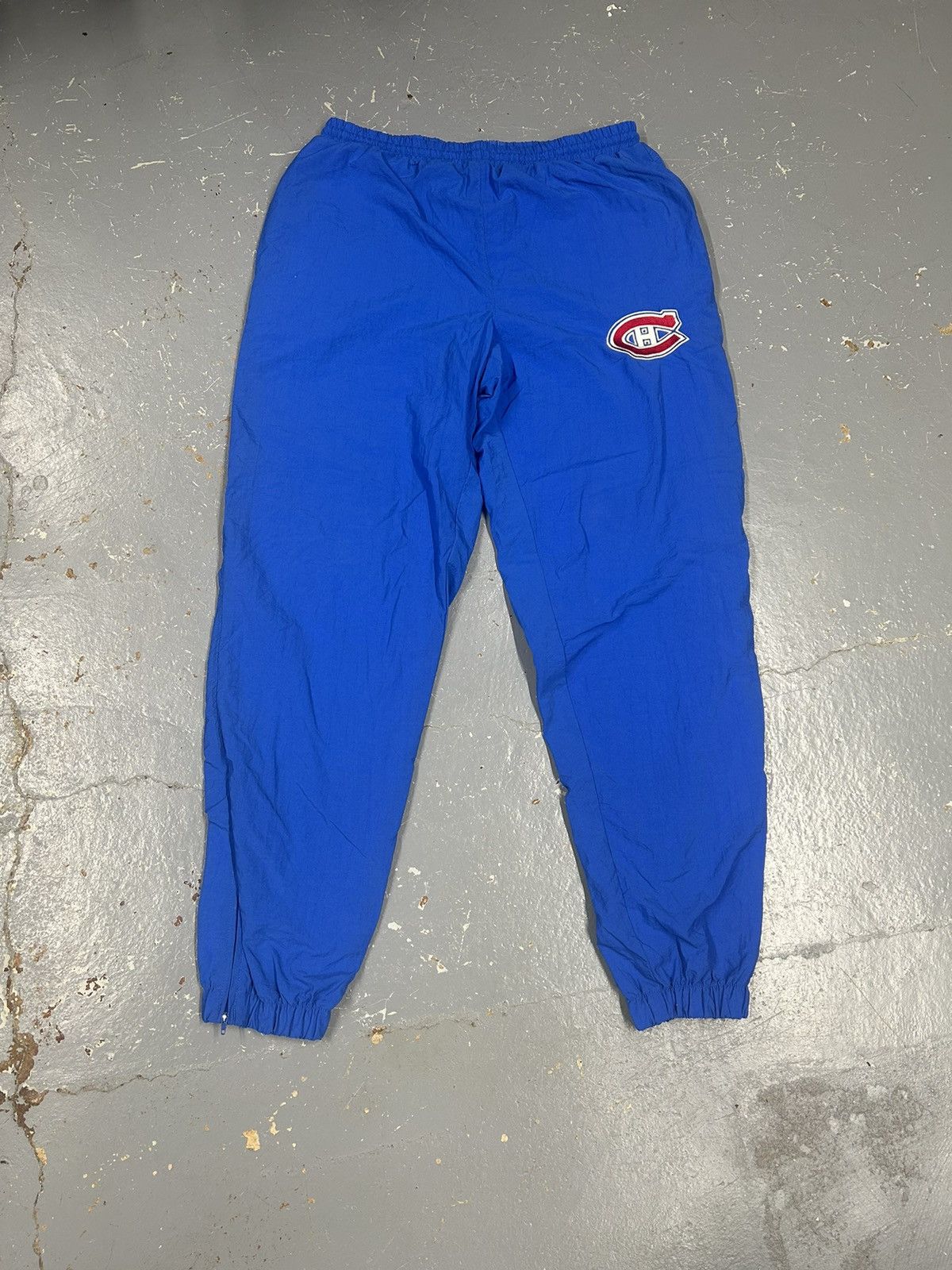 NHL × Vintage Crazy Vintage 90s Montreal Canadians Blue Trackpant Joggers Size US 30 / EU 46 - 1 Thumbnail