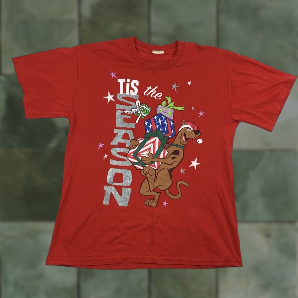 Vintage VINTAGE Scooby Doo Christmas T-Shirt Men L Red 90s Holiday Shirt Mens Size US L / EU 52-54 / 3 - 1 Thumbnail