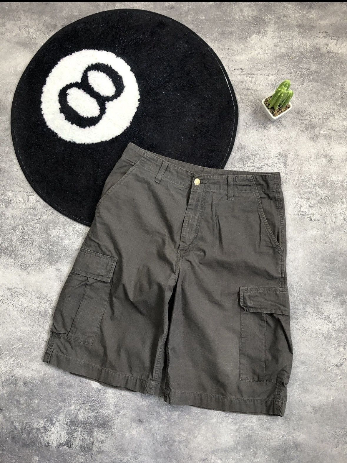 Carhartt CARHARTT Vintage Streetwear Cargo Shorts Mini Logo Hype Size US 29 - 2 Thumbnail