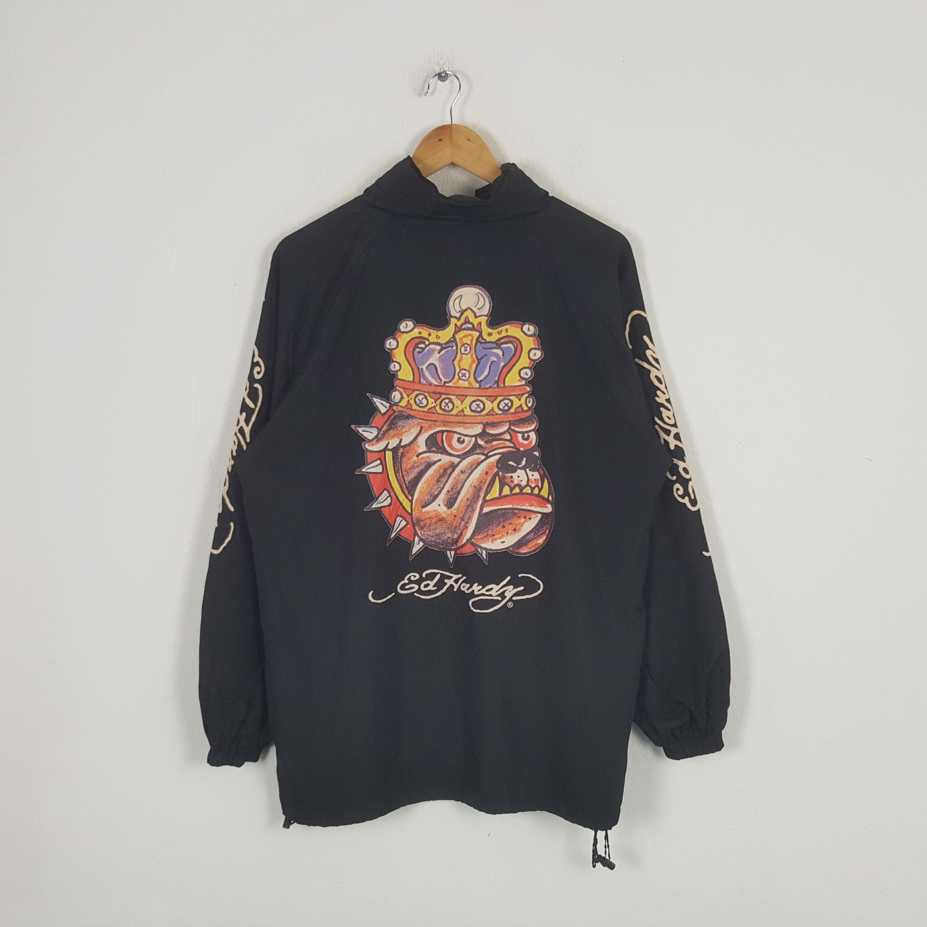 Christian Audigier × Ed Hardy × Vintage Vintage Ed Hardy by Christian Audiger Windbreaker Jacket Size US L / EU 52-54 / 3 - 1 Thumbnail