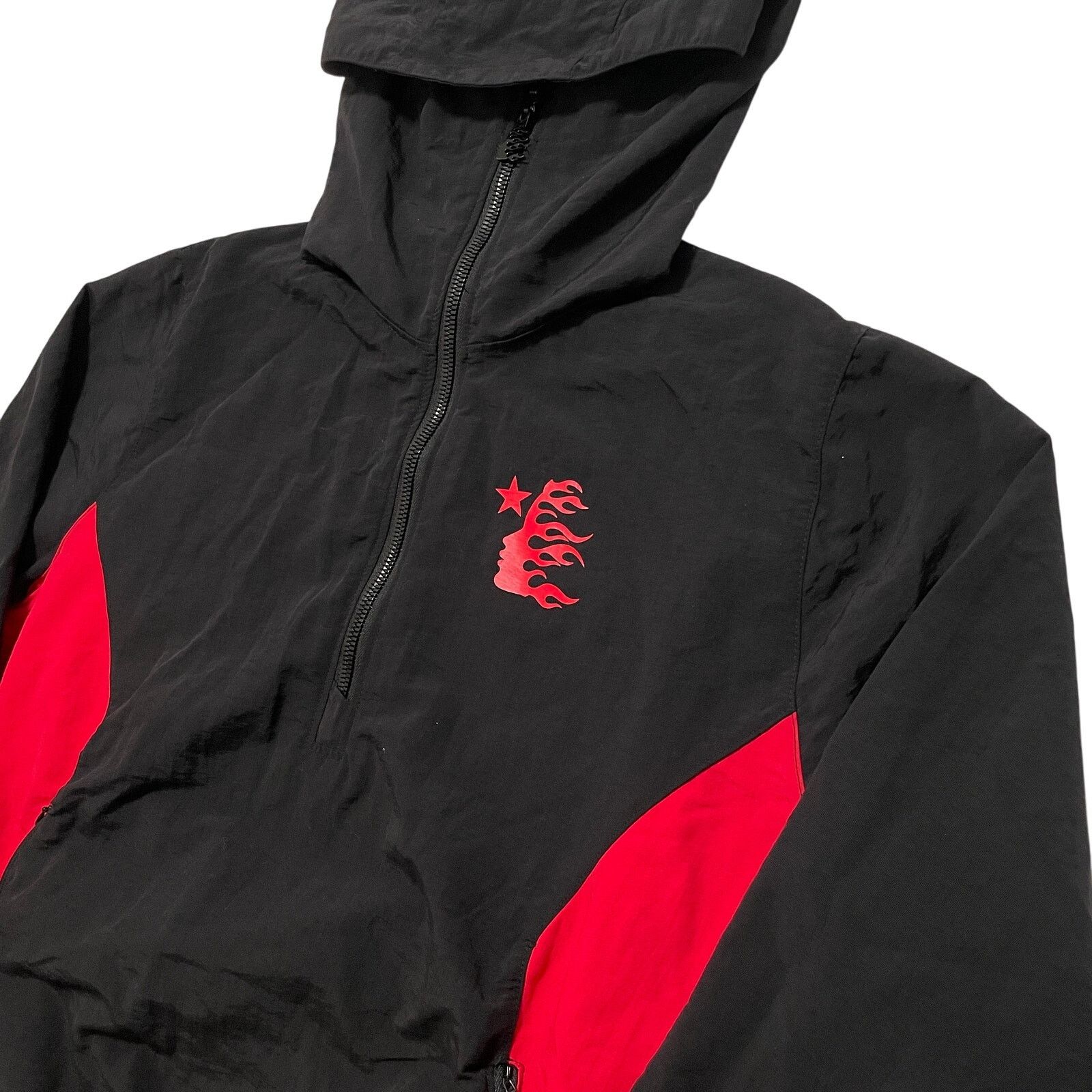 HELLSTAR Hellstar Black Red Zip Up Windbreaker Jacket XS Sample Size US XS / EU 42 / 0 - 3 Thumbnail