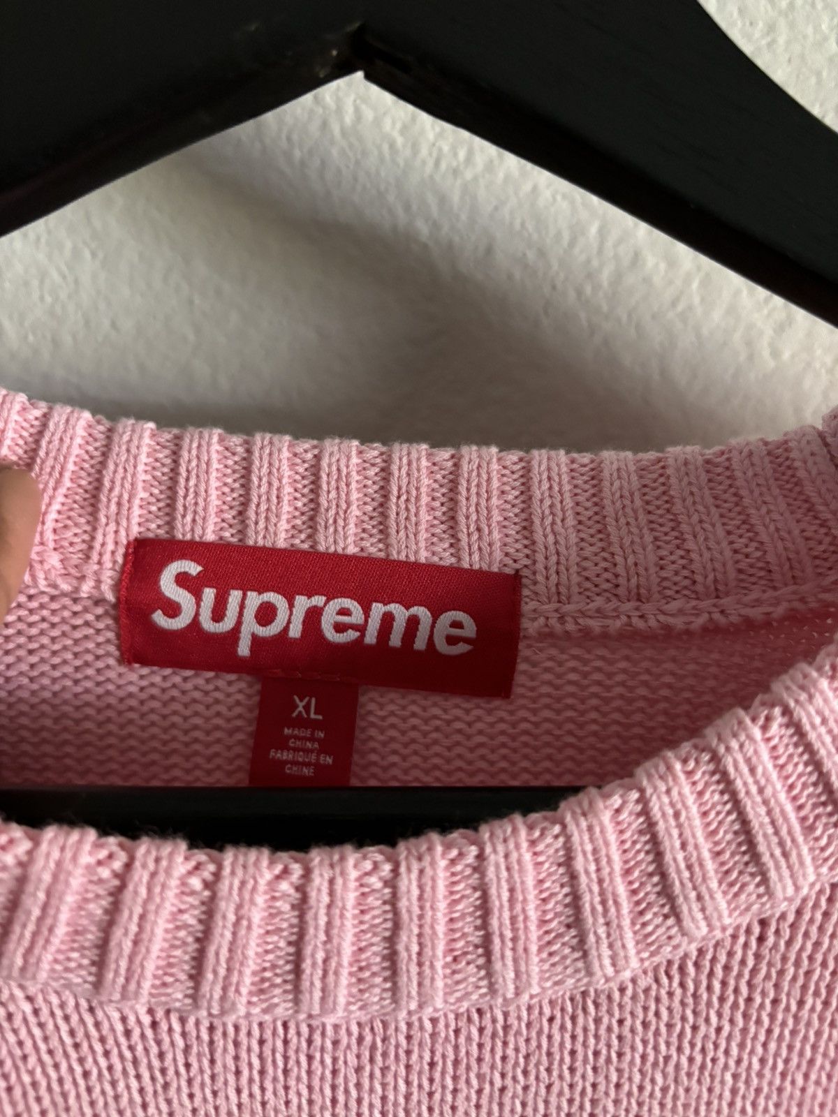 Supreme Supreme Old English Sweater (Pink) Size US XL / EU 56 / 4 - 4 Thumbnail