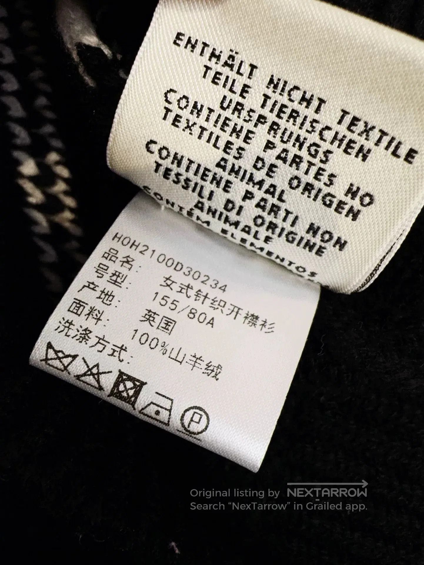 Hermes Hermes Black White Cashmere Cardigan Coat. Size US M / EU 48-50 / 2 - 8 Thumbnail