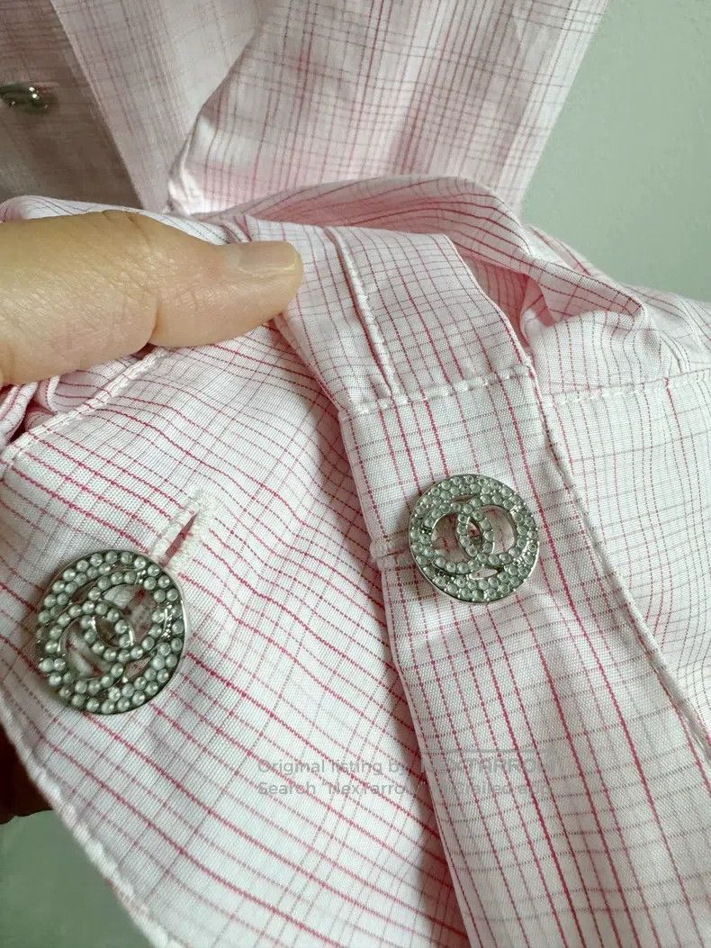 Chanel Chanel 20P Roof Series Pink Diamond Button Shirt Size XXS / US 00 / IT 34 - 6 Thumbnail