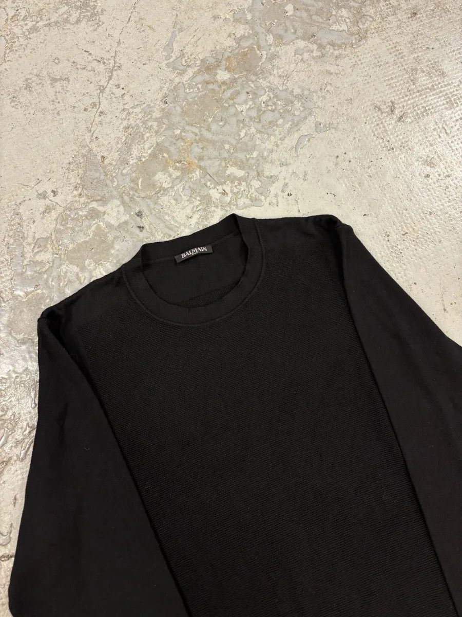Balmain × Designer × Vintage Balmain Black Minimalist Sweater Size US S / EU 44-46 / 1 - 8 Thumbnail