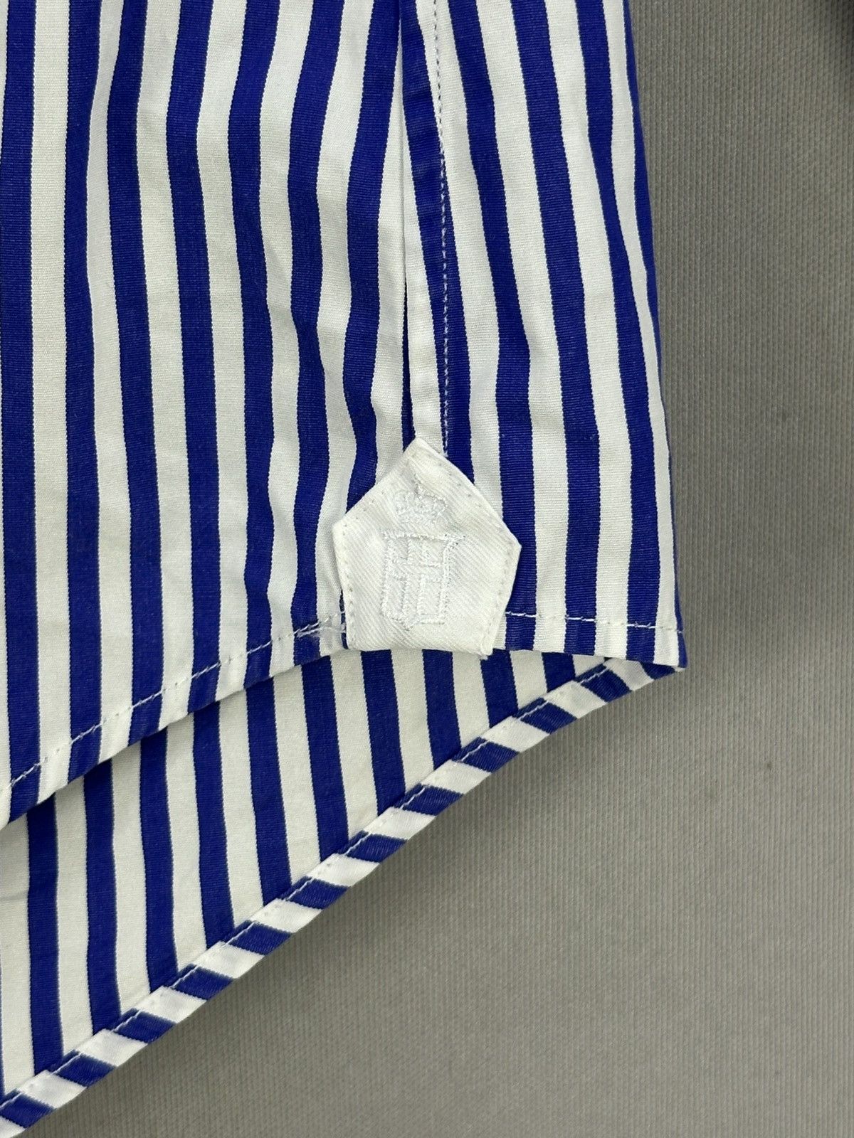 Alfred Dunhill Alfred Dunhill Made to Measure Stripes Flannel Shirt Size US XS / EU 42 / 0 - 9 Thumbnail