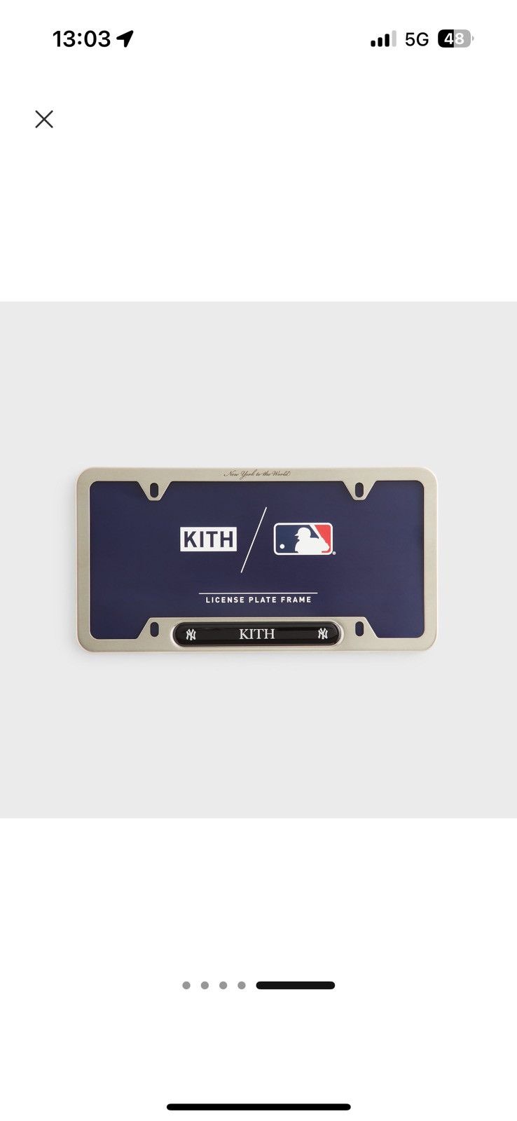 Kith x New York Yankees License Plate Frame