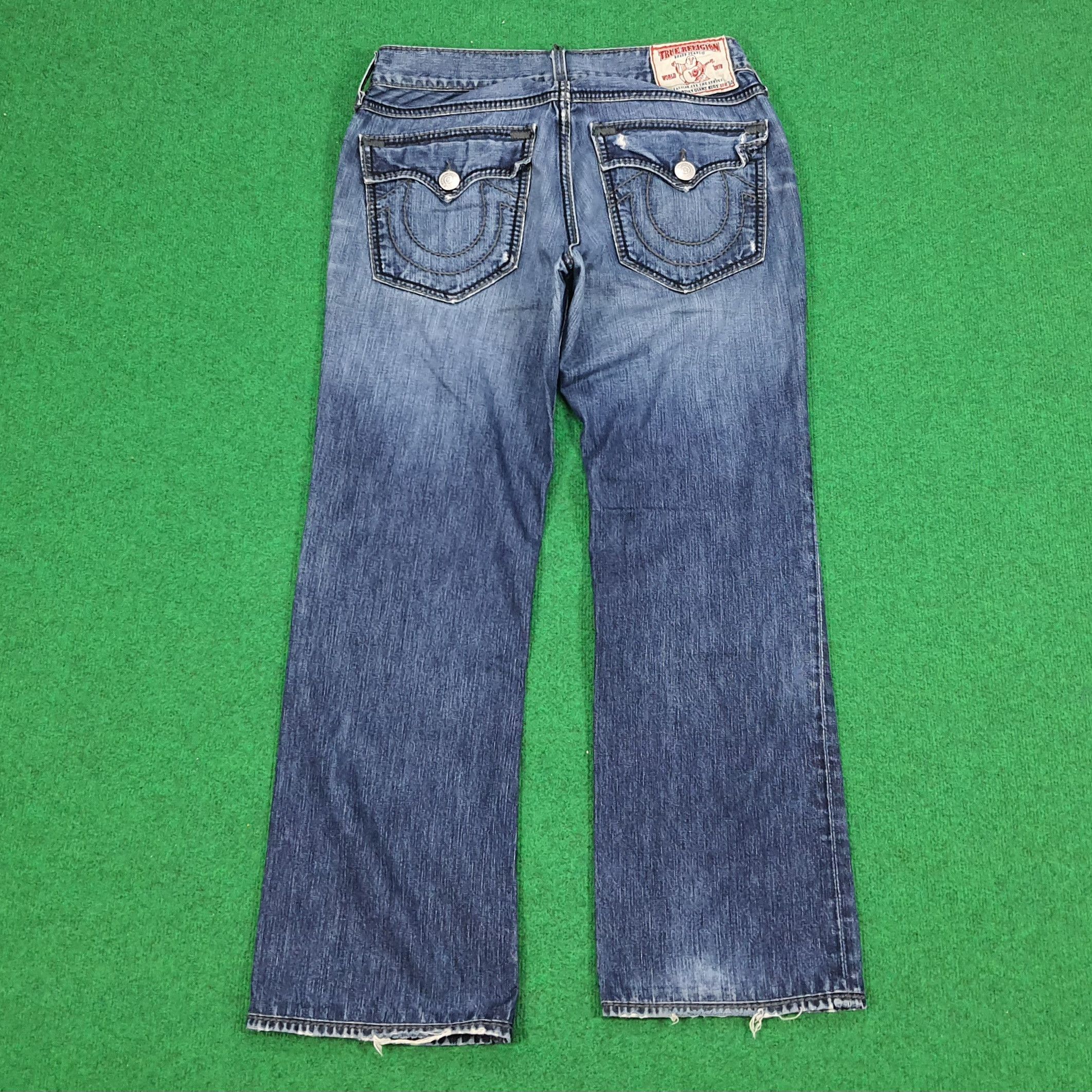 True Religion Vintage True Religion America Distressed Denim Pants Size US 35 - 4 Thumbnail