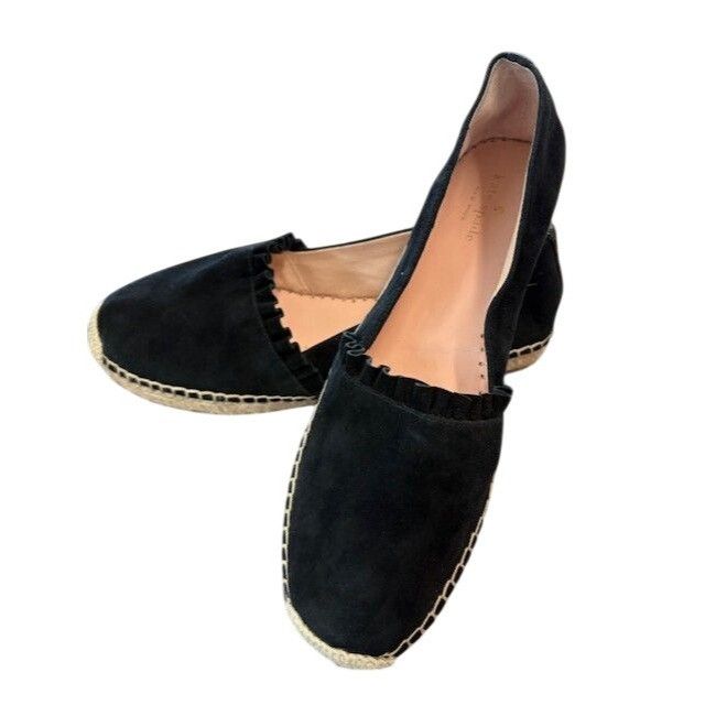 Kate Spade Kate Spade Black Suede Leather Espadrille Flats Womens Size Size US 10 / IT 40 - 1 Thumbnail