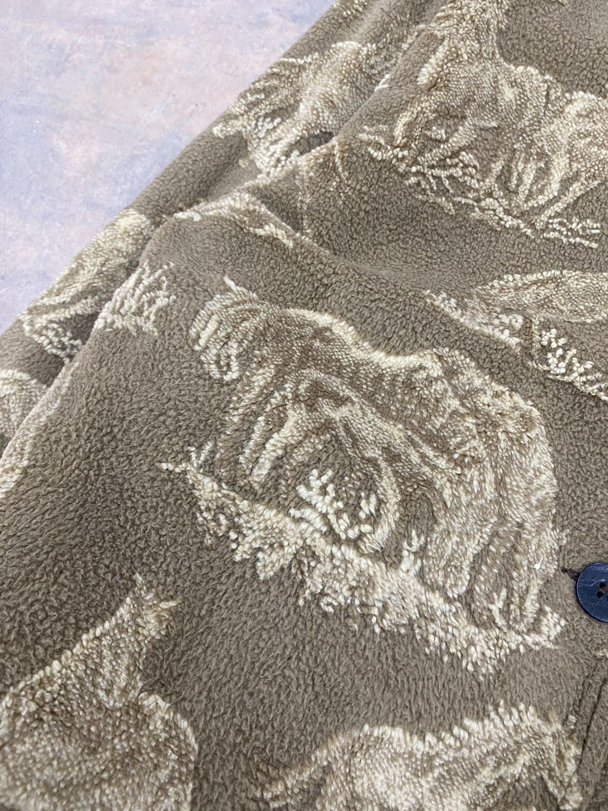Acne Studios Inspired Tsunami Fleece Horses Boxy Crop Jacket
