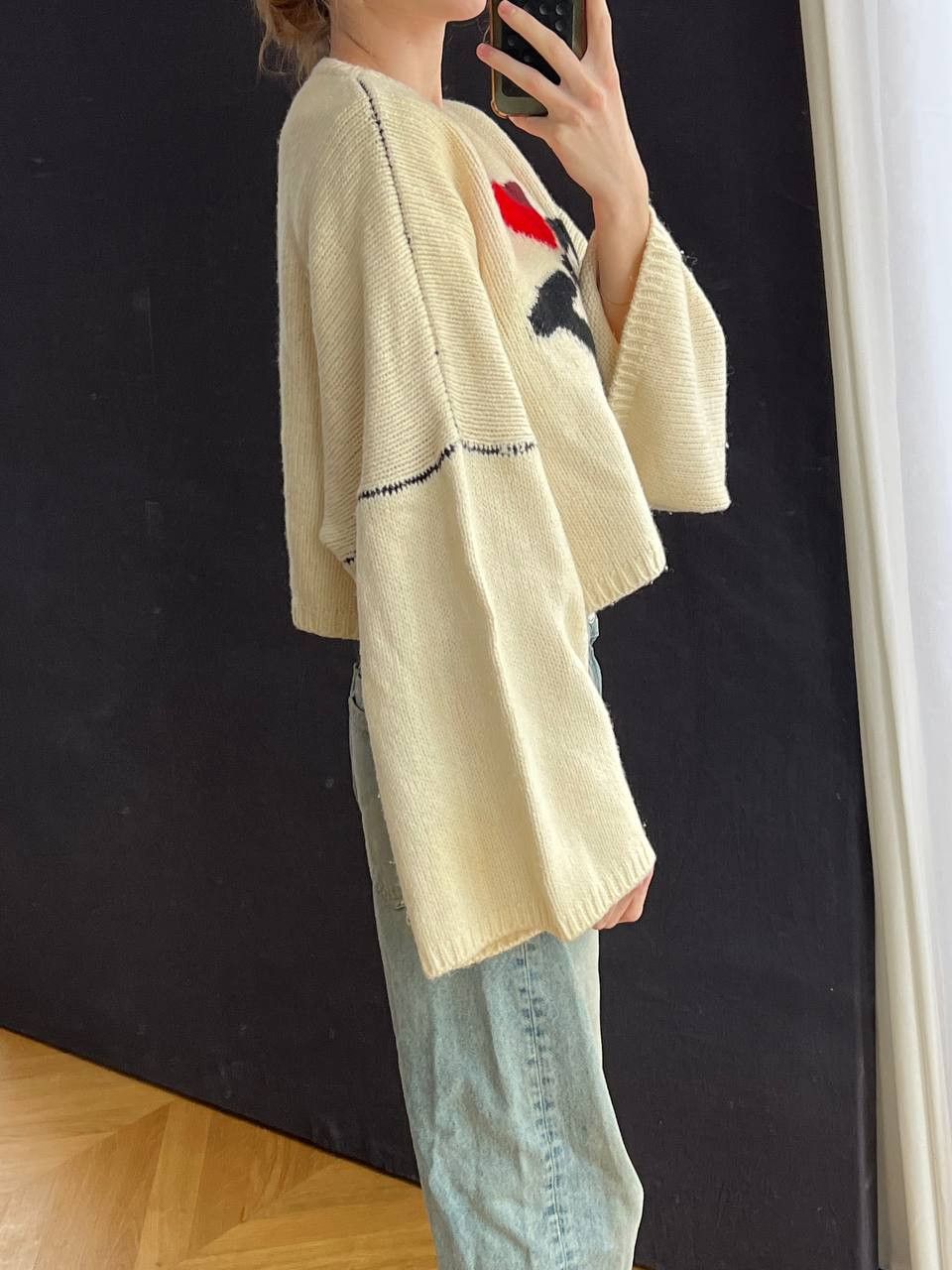 Raf Simons Raf Simons wool NY cropped sweater Size US M / EU 48-50 / 2 - 2 Thumbnail