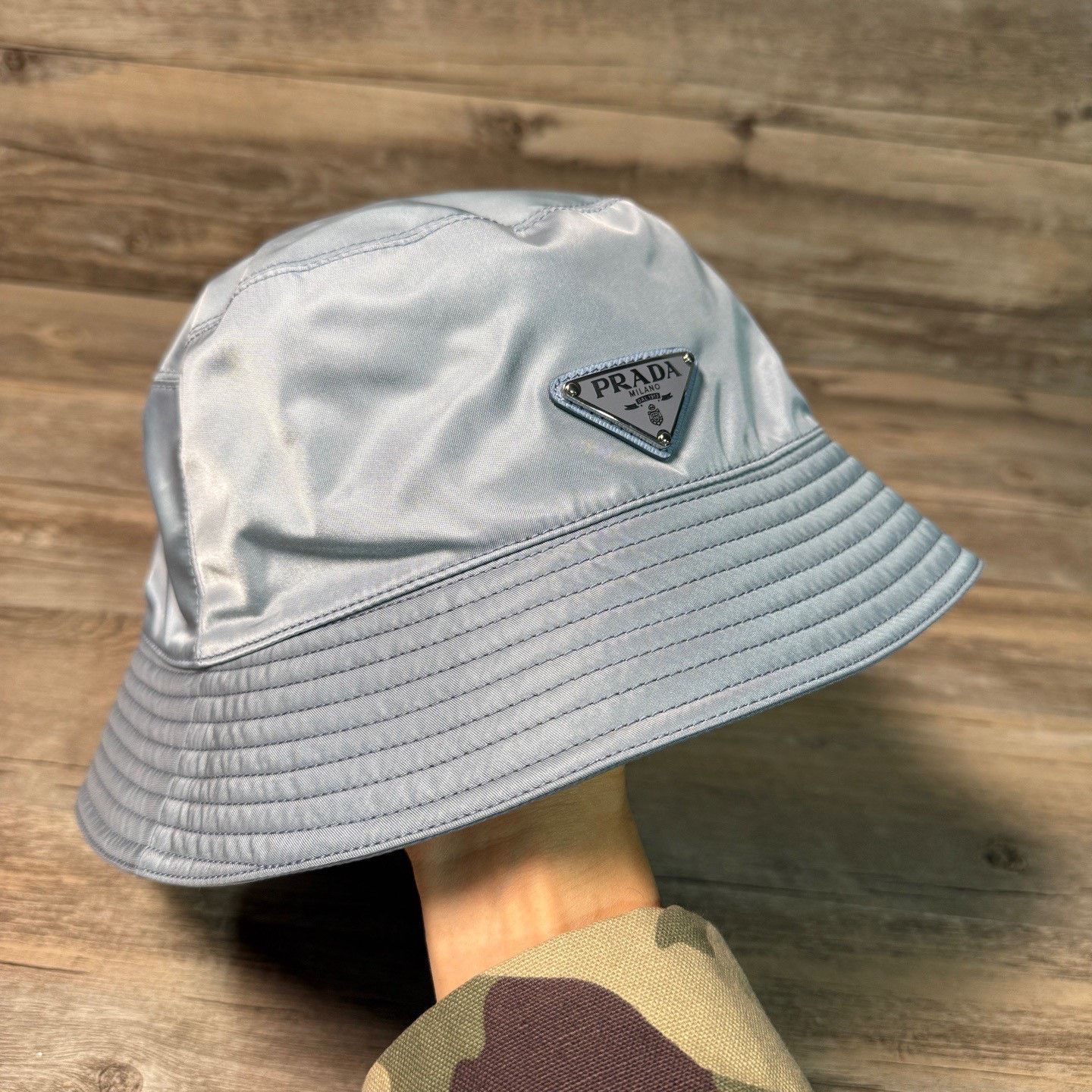 Prada Prada Nylon Blue Hat L Men Size ONE SIZE - 1 Thumbnail