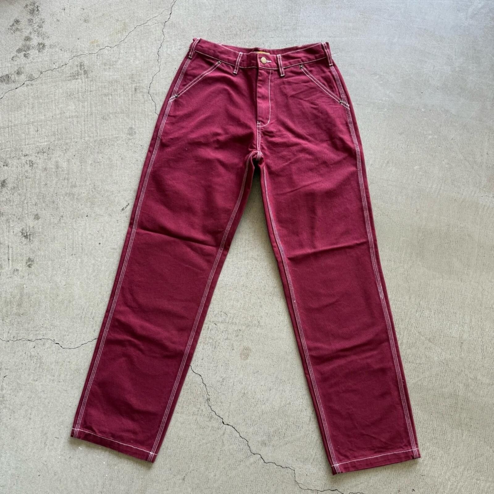 Golf Wang Golf Wang / Canvas Work Pants / Burgundy Size US 30 / EU 46 - 3 Thumbnail