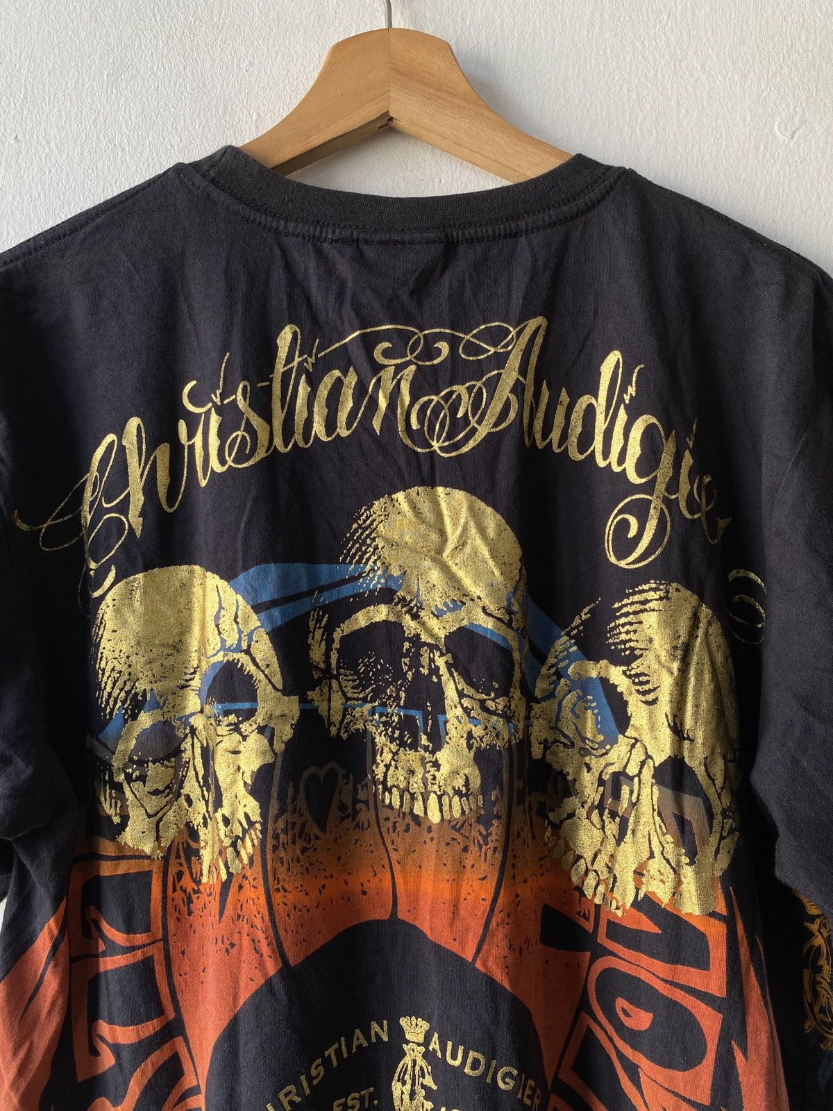 Christian Audigier × Ed Hardy Christian Audigier Fullprint Design Chain Skull Tee Size US M / EU 48-50 / 2 - 6 Thumbnail