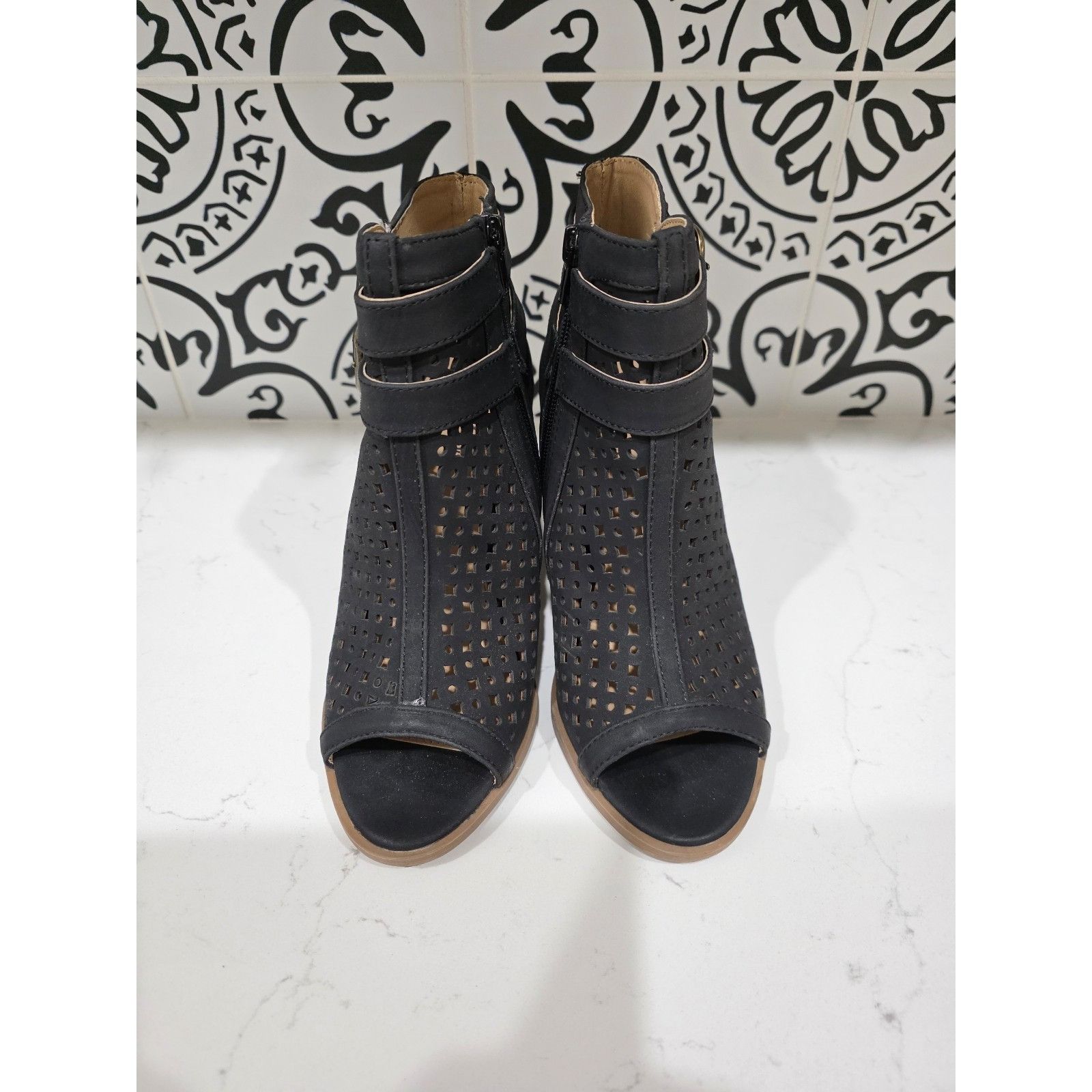Other Women's size 7.5 Brash black cut-out peep-toe booties So Cut Size US 7.5 / IT 37.5 - 4 Thumbnail