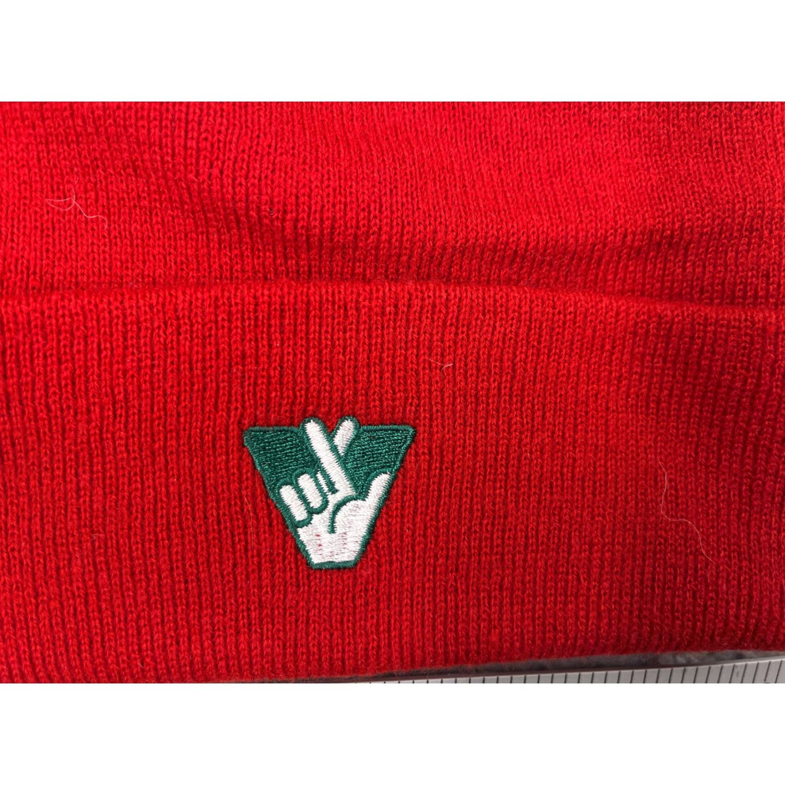 Port & Company Port & Company Crossed Fingers Beanie Toque Beanie Adult One Size Red Knit Acrylic Hat Mens Size ONE SIZE - 2 Thumbnail