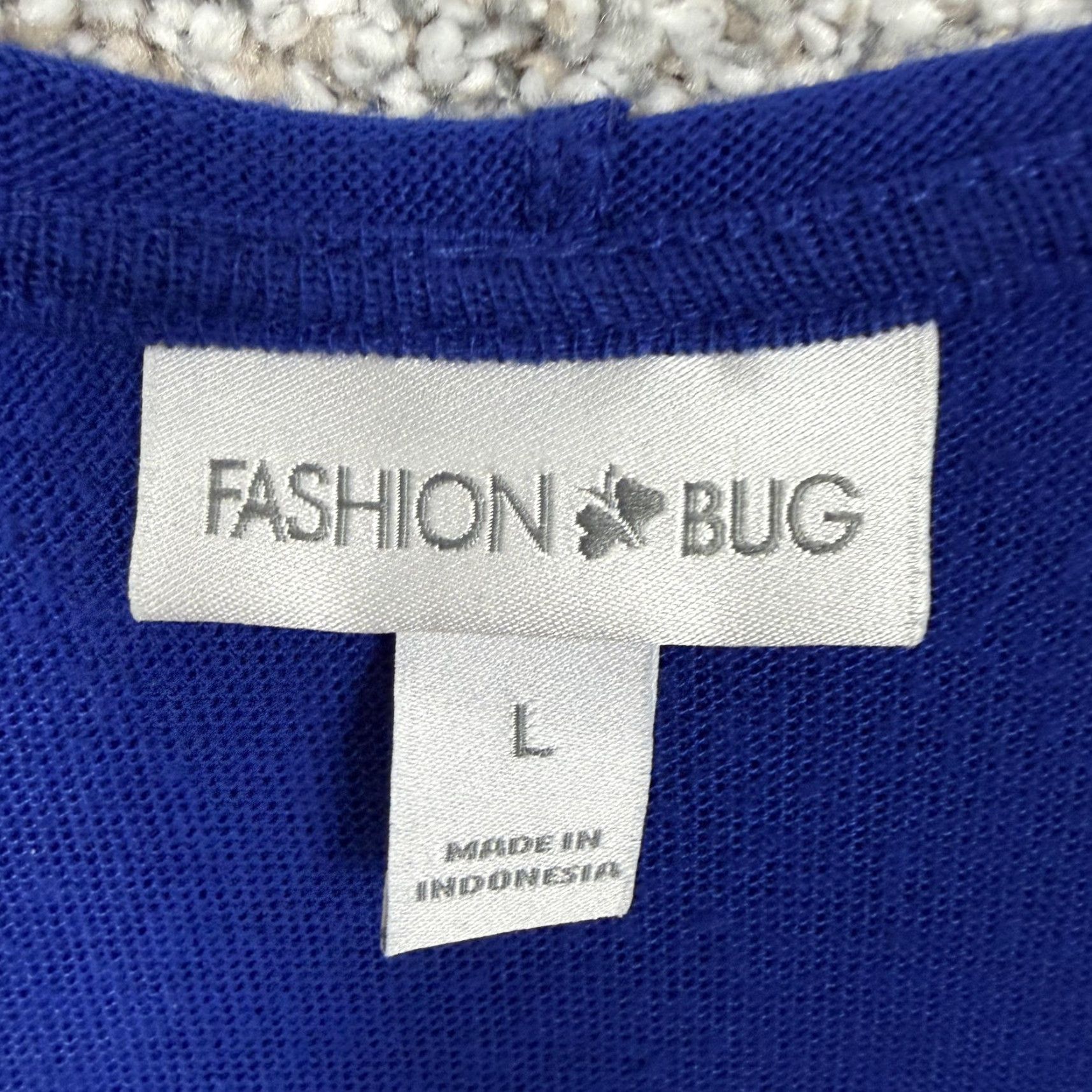 Vintage Fashion Bug Cardigan Women L Blue Hooded Lightweight Open Front Jersey Sweater Solid Womens Size L / US 10 / IT 46 - 5 Thumbnail