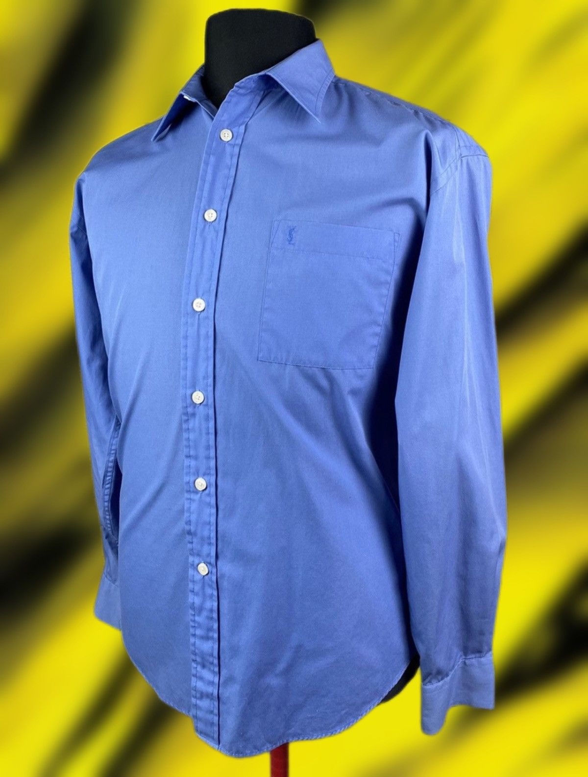 Vintage × Yves Saint Laurent Vintage Yves Saint Laurent 90s Shirt Button Up Long Sleeve Size US M / EU 48-50 / 2 - 1 Thumbnail
