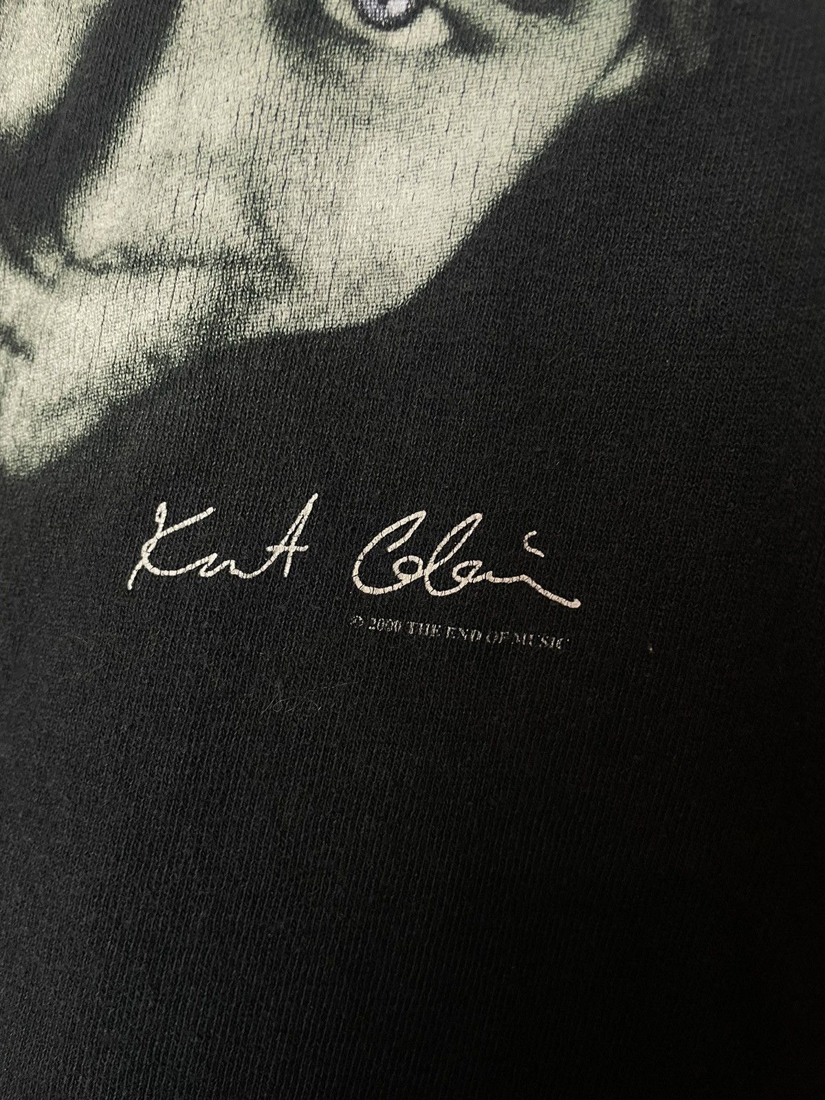 Vintage 2000 Kurt Cobain The End Of Music Nirvana Tee Face