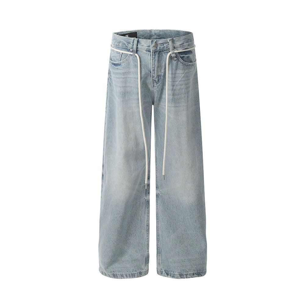 Vintage Retro street men's waistline distressed gradient jeans Size US 32 / EU 48 - 1 Thumbnail