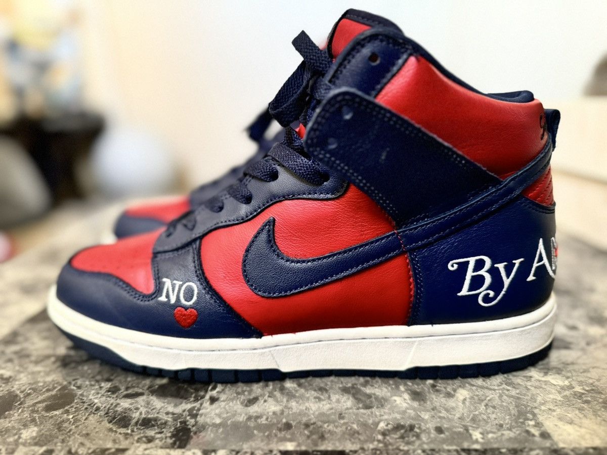 Nike × Supreme Supreme X Nike Dunk High SB “By any means” Size US 10 / EU 43 - 3 Thumbnail