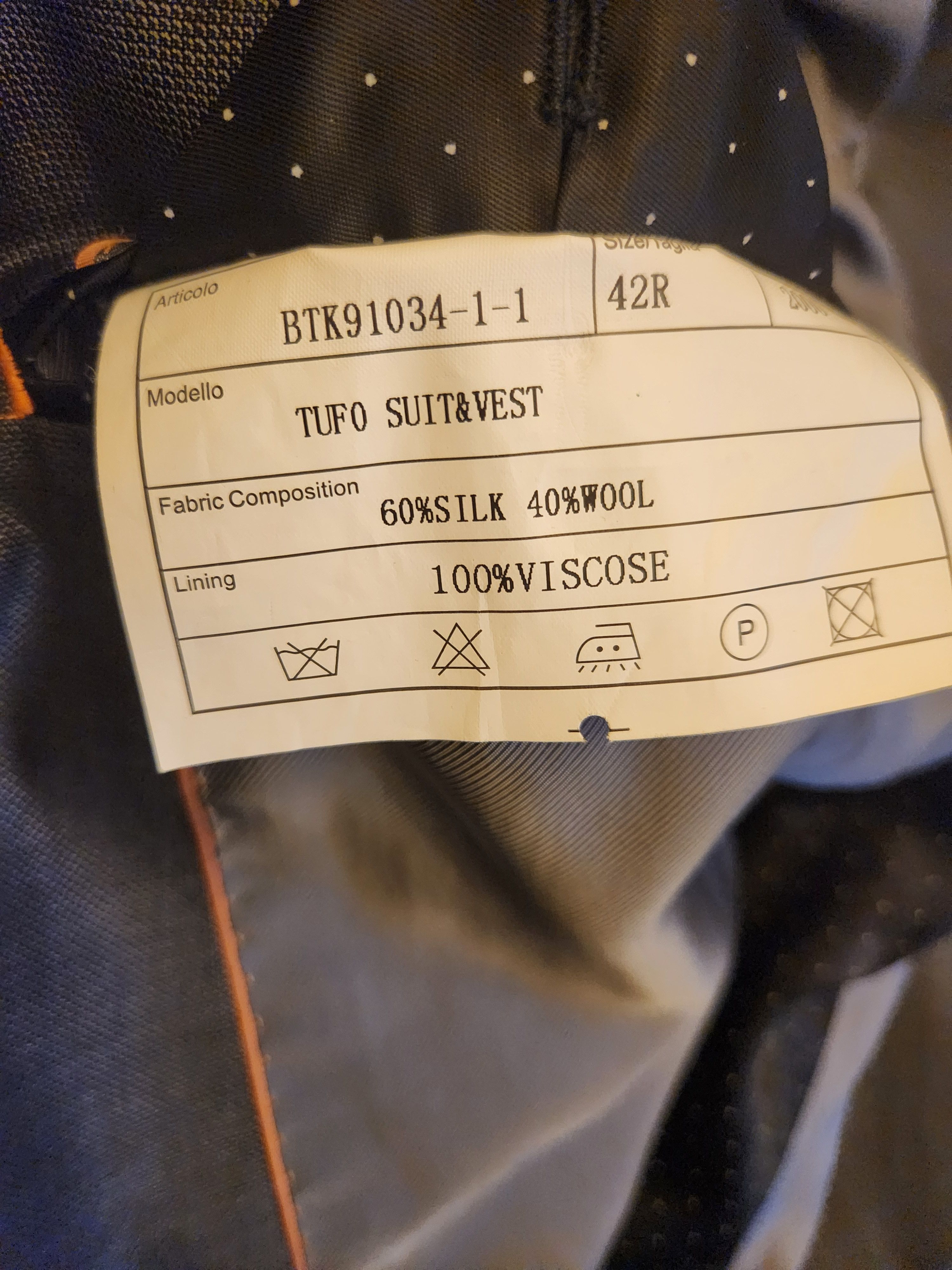 Other NWOT Tiglio Luxe Gray Silk/Wool 3-Peice Suit Size 42R - 10 Thumbnail