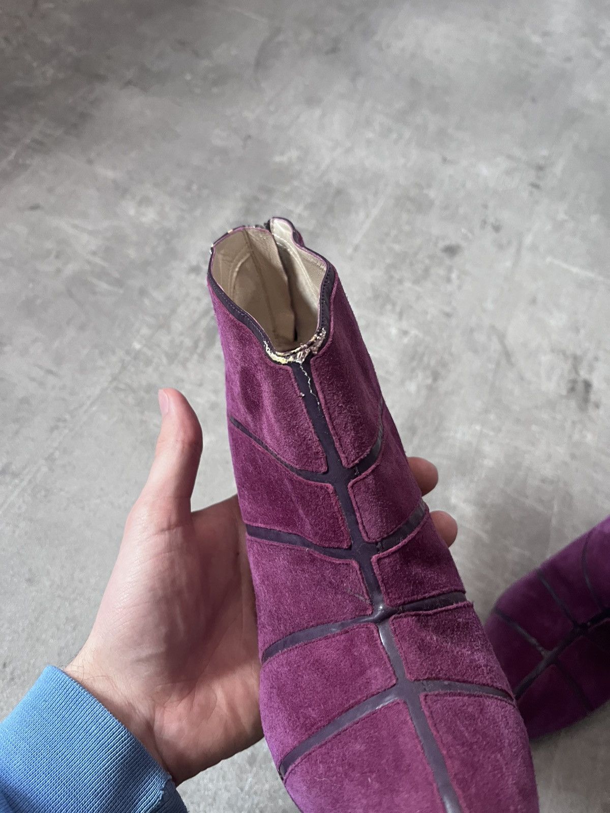 Dior Christian Dior ankle heels purple leather suede Size US 9.5 / IT 39.5 - 5 Thumbnail