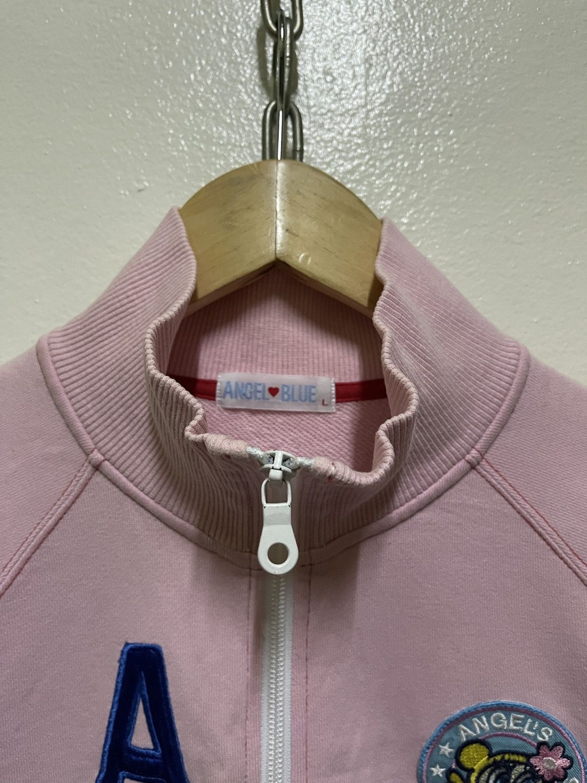 Japanese Brand Angel Blue Zipper Sweater Vintage Size US L / EU 52-54 / 3 - 6 Thumbnail