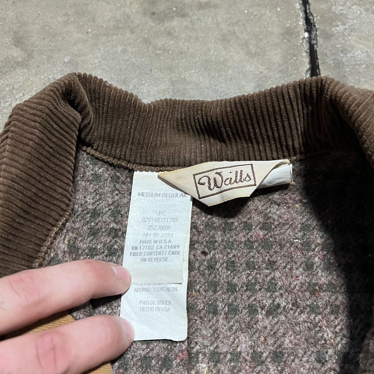 Walls Vintage 80s Walls Chore Jacket Corduroy Collar Blanket Lined Size US M / EU 48-50 / 2 - 13 Thumbnail