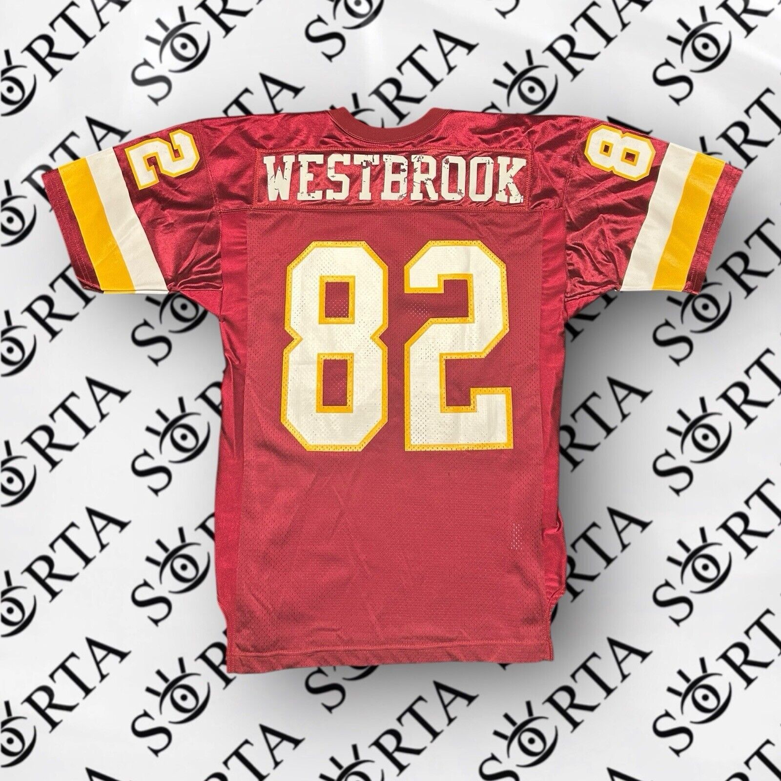 Wilson VTG 90s Michael Westbrook #82 Washington Redskins NFL Jersey Size US XL / EU 56 / 4 - 2 Thumbnail