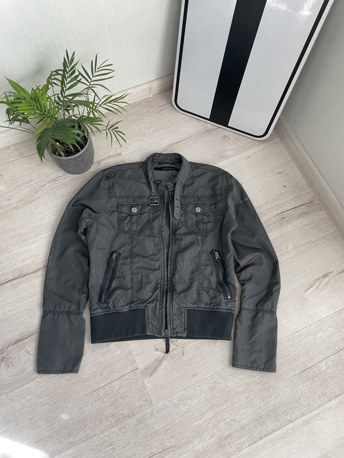 20471120 × Calvin Klein Vintage Calvin Klein Jeans Nylon Metal Zip Jacket Y2k Hype Size M / US 6-8 / IT 42-44 - 2 Thumbnail