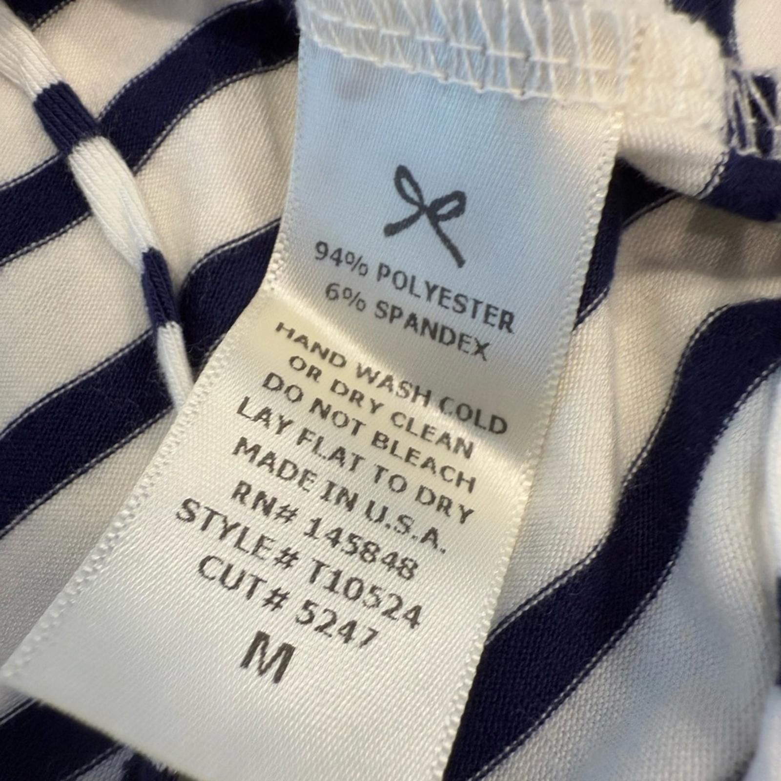 Everlane Everly navy & white striped fringe tank top SZ Medium Size M / US 6-8 / IT 42-44 - 5 Thumbnail