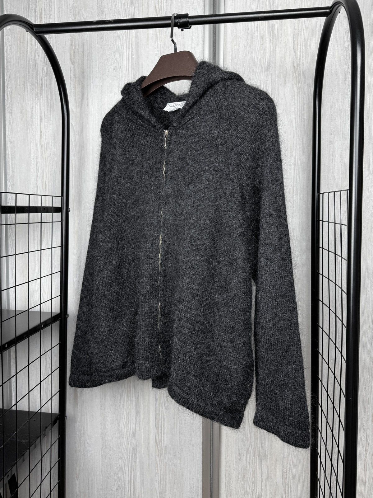 Transit Transit Par-Such Dark Grey Mohair blend full zip hoodie 2 Size M / US 6-8 / IT 42-44 - 5 Thumbnail