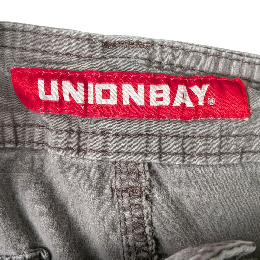 UNIONBAY Utility Gray Cargo Shorts with Velcro Pockets | Men's 34 Size US 34 / EU 50 - 3 Thumbnail