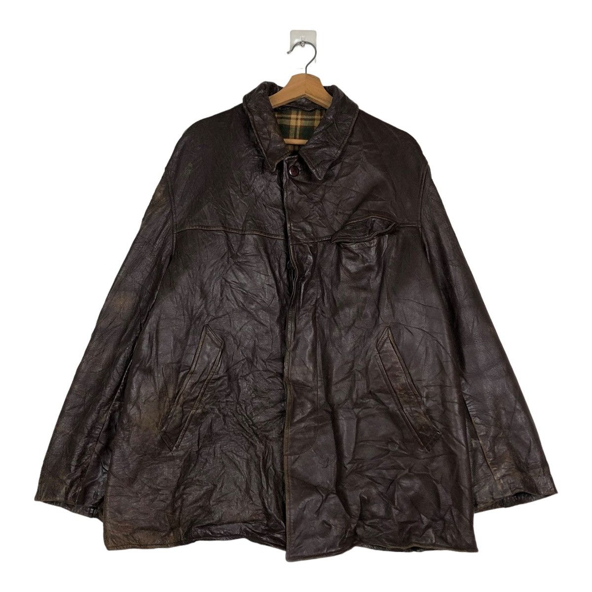 Japanese Brand 🔥VINTAGE GENUINE BIKER LEATHER JACKET MIC CUIR ST LAURENT Size US M / EU 48-50 / 2 - 1 Thumbnail
