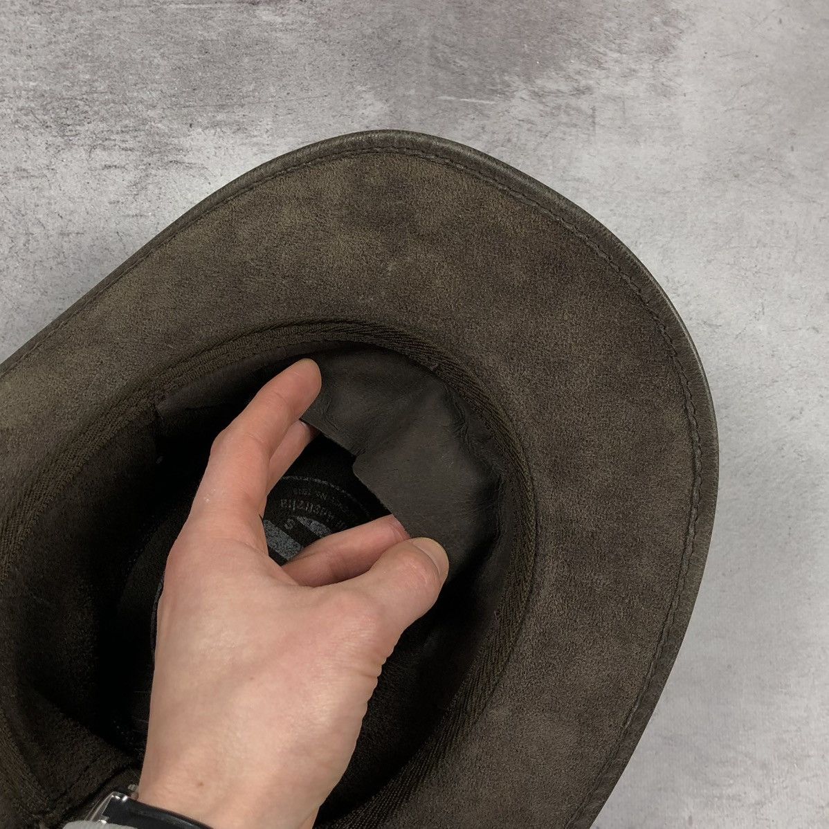 Genuine Leather Driza-Bone Australia Leather Kangaroo Western Cowboy Hat Size ONE SIZE - 10 Thumbnail