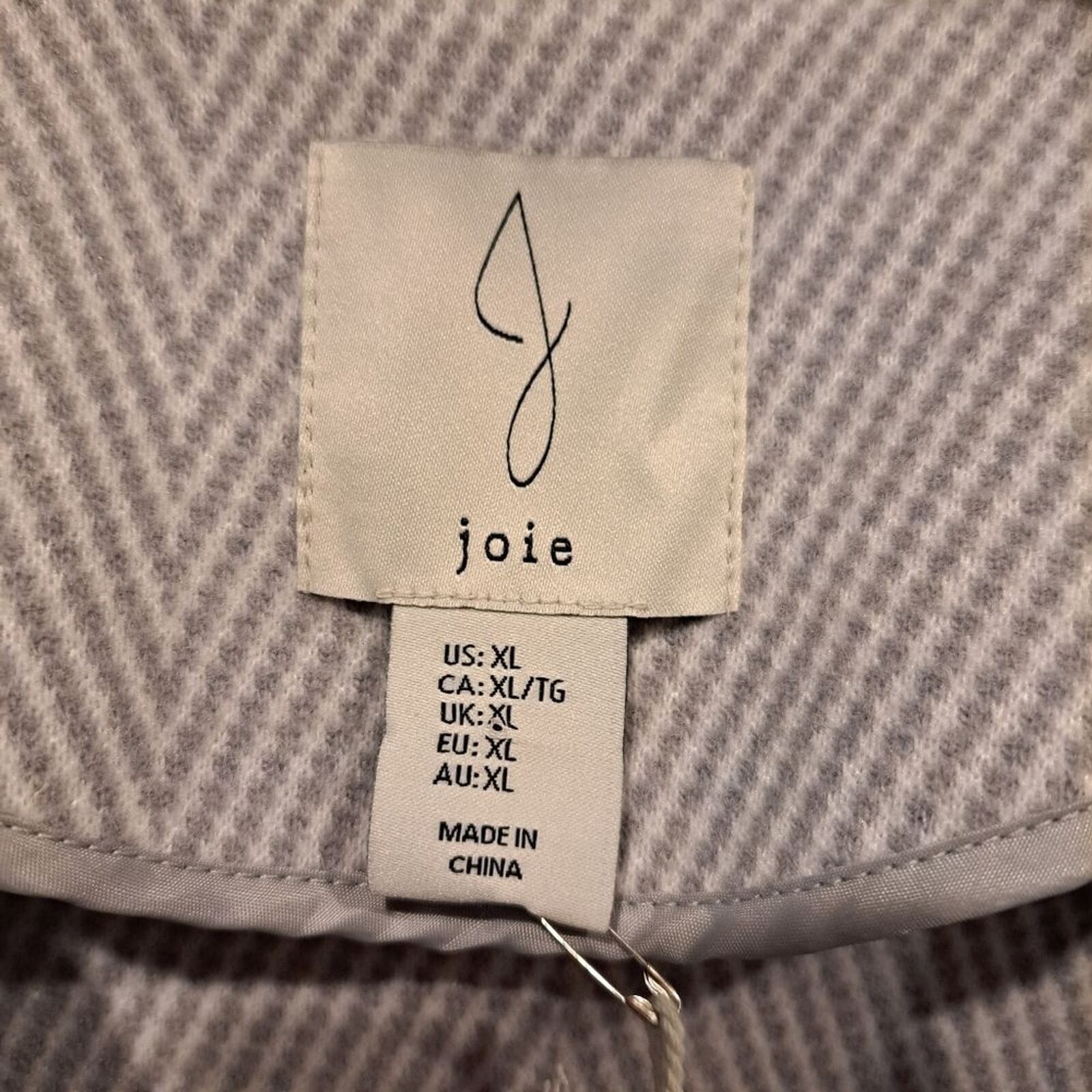 Joie Joie wool blend pea coat jacket collar chevron blue sz XL Size XL / US 12-14 / IT 48-50 - 5 Thumbnail